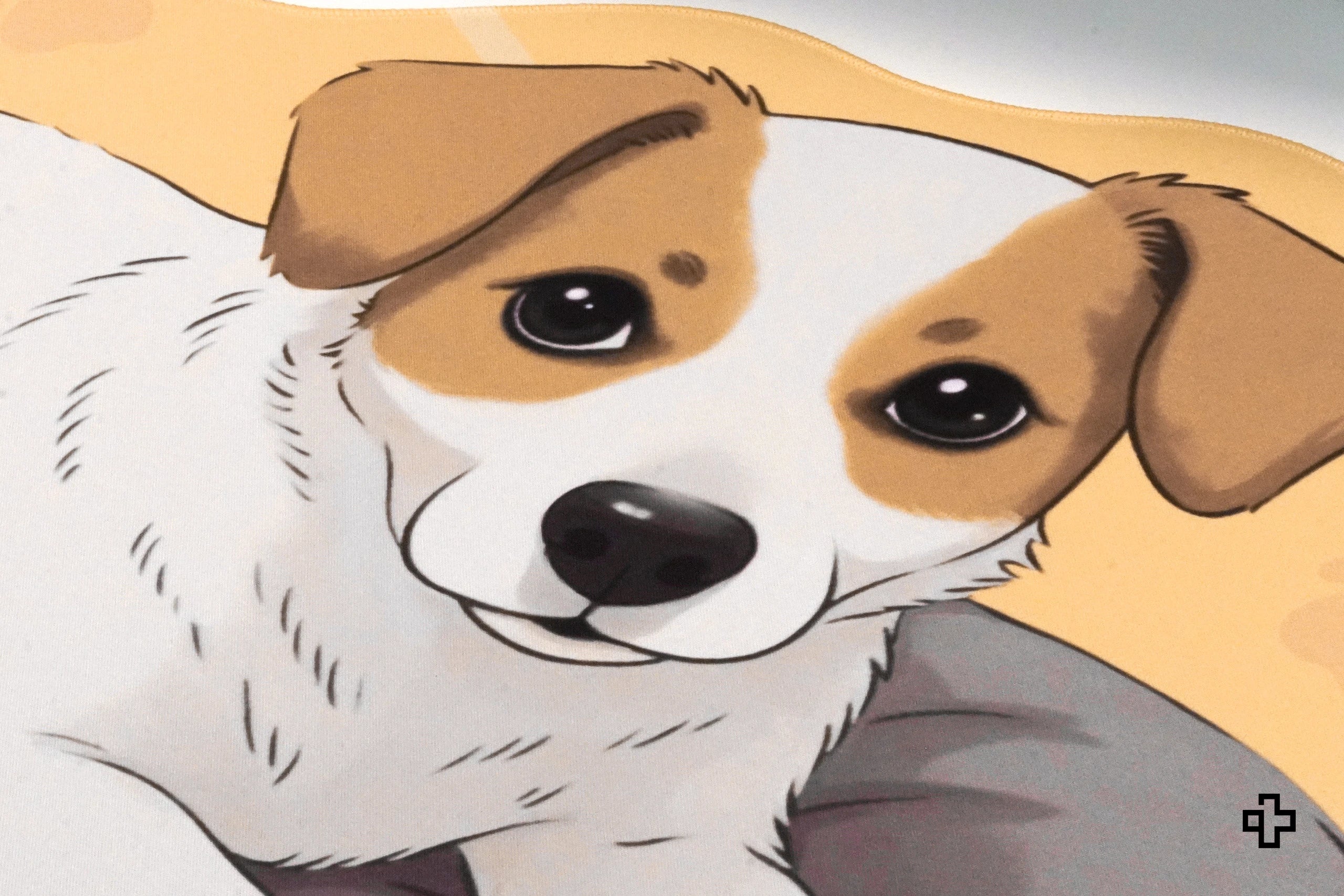 Deskmat Egérpad QwertyKey Kutya Öröm 4mm szegélyezett szélek