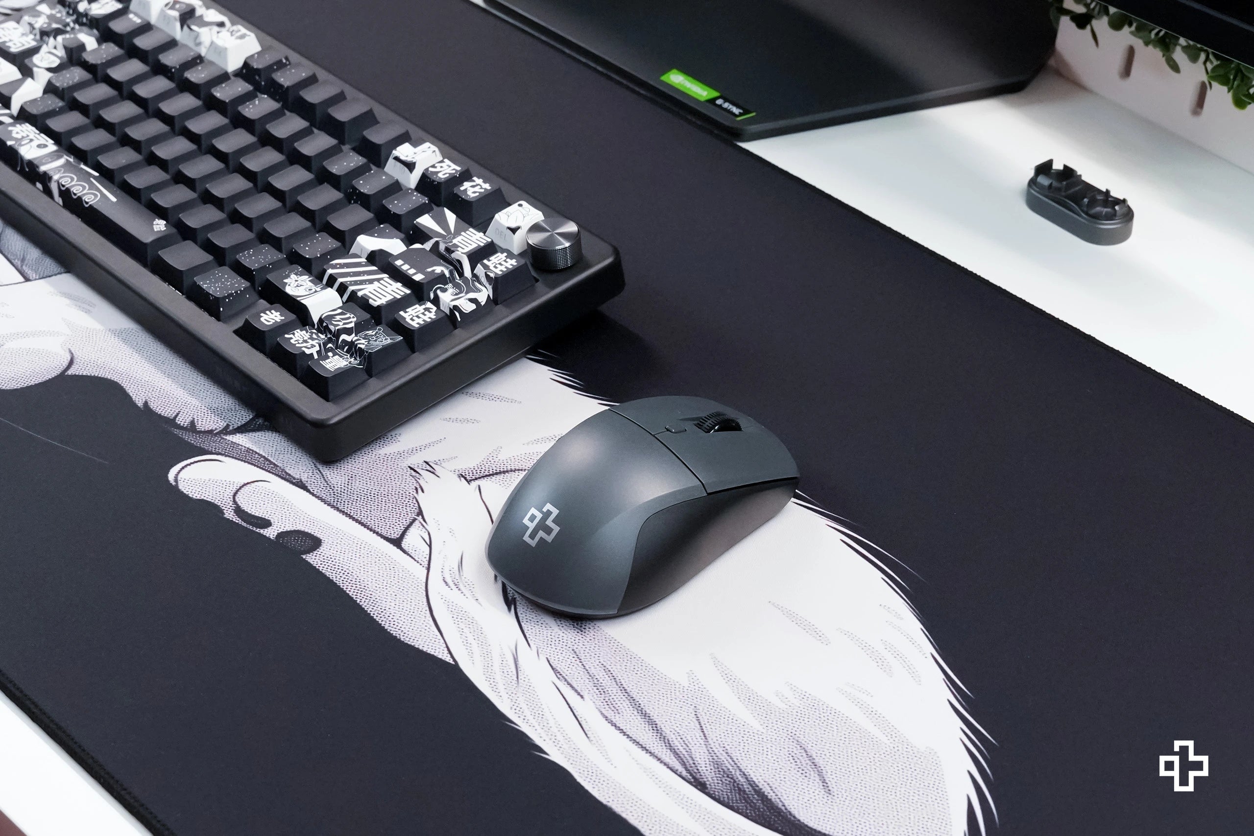 QwertyKey Flow Office Bluetooth vezeték nélküli RGB egér Fekete