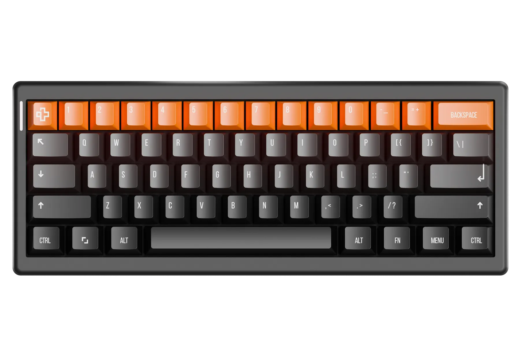 QwertyKey61 PRO Neagra Hotswap RGB VIA Gasket Mounted Mechanikus Gaming Billentyűzet