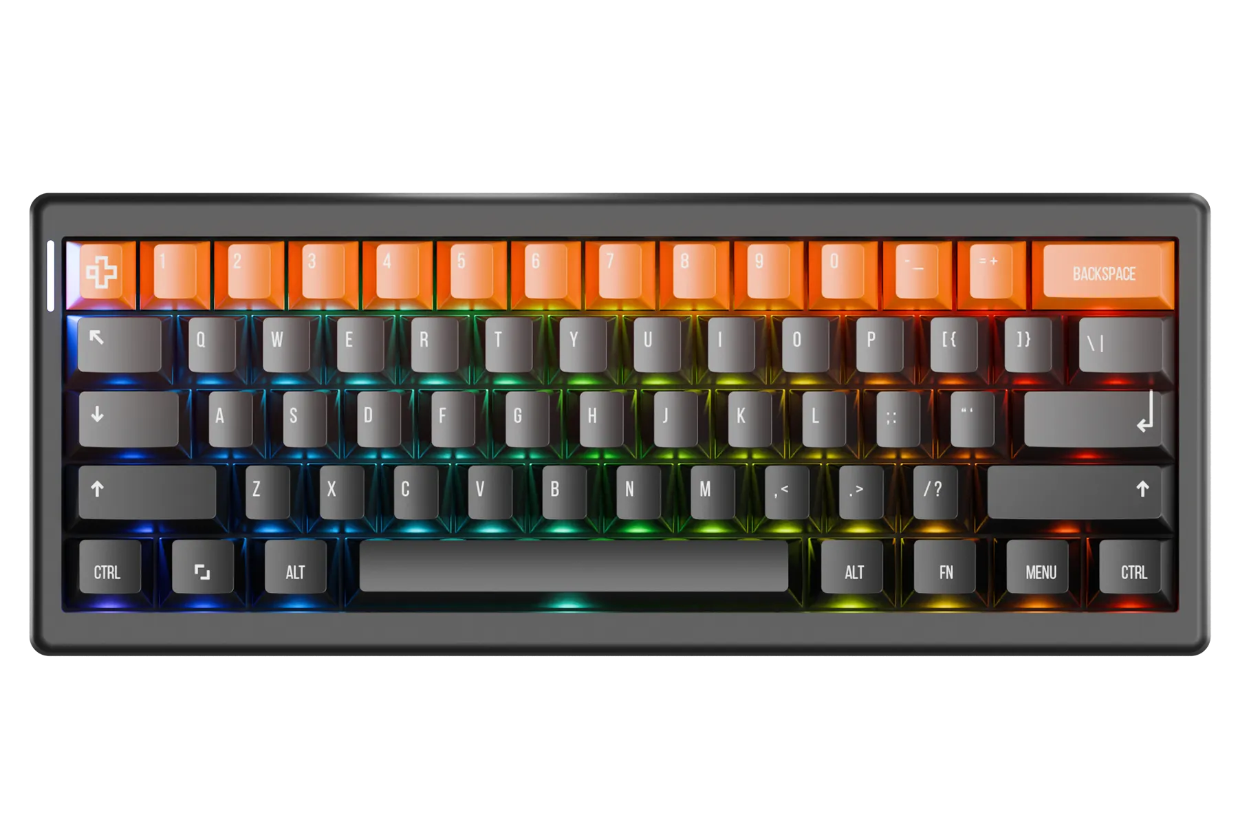 QwertyKey61 PRO Neagra Hotswap RGB VIA Gasket Mounted Mechanikus Gaming Billentyűzet