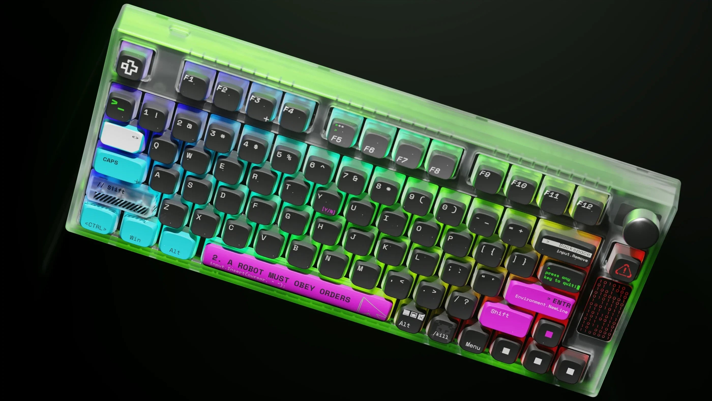 QwertyKey75 Terminál Bluetooth Vezeték nélküli Hotswap RGB VIA/QMK Gasket Rögzített Mechanikus Játékbillentyűzet