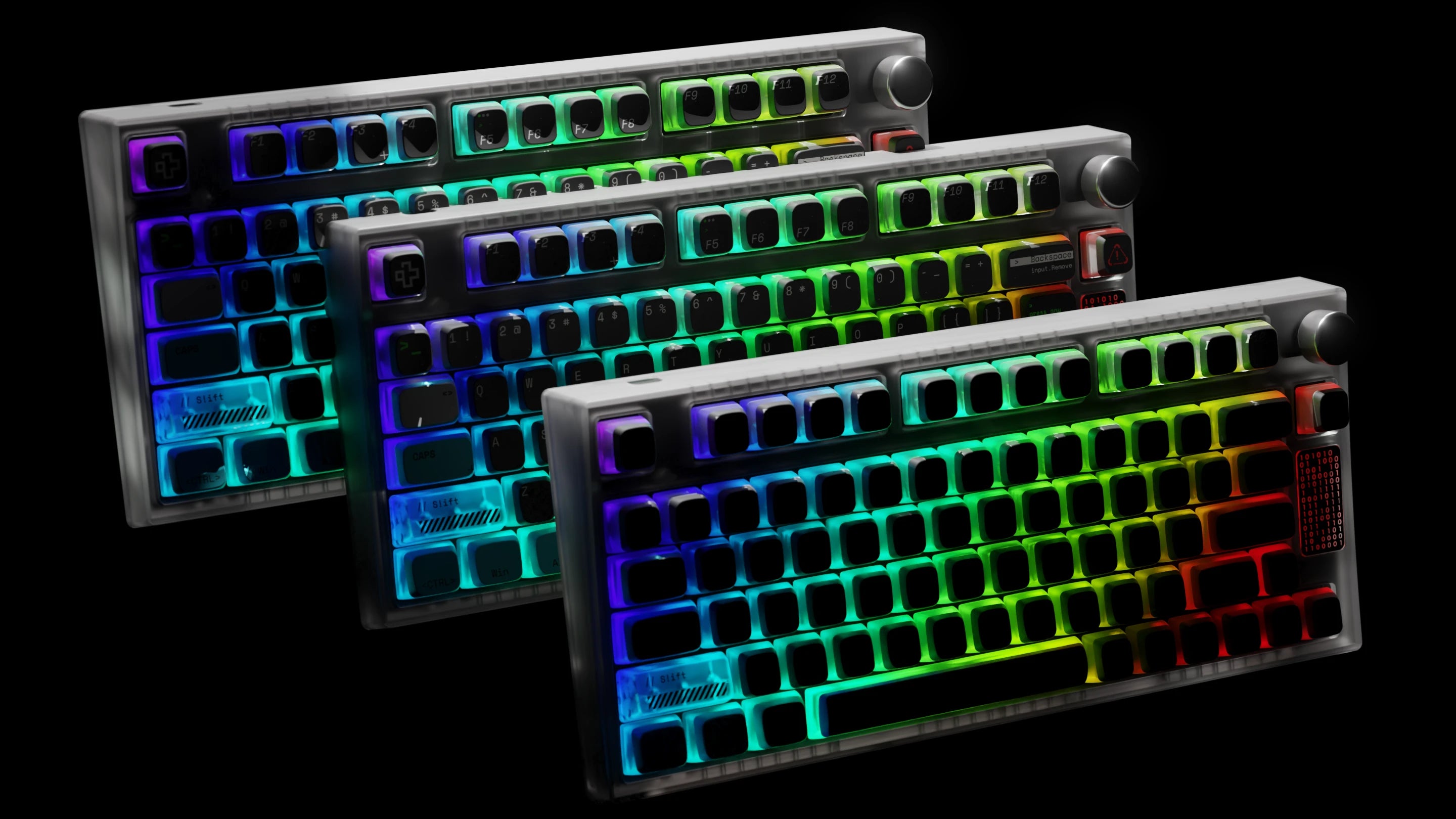 QwertyKey75 Terminál Bluetooth Vezeték nélküli Hotswap RGB VIA/QMK Gasket Rögzített Mechanikus Játékbillentyűzet