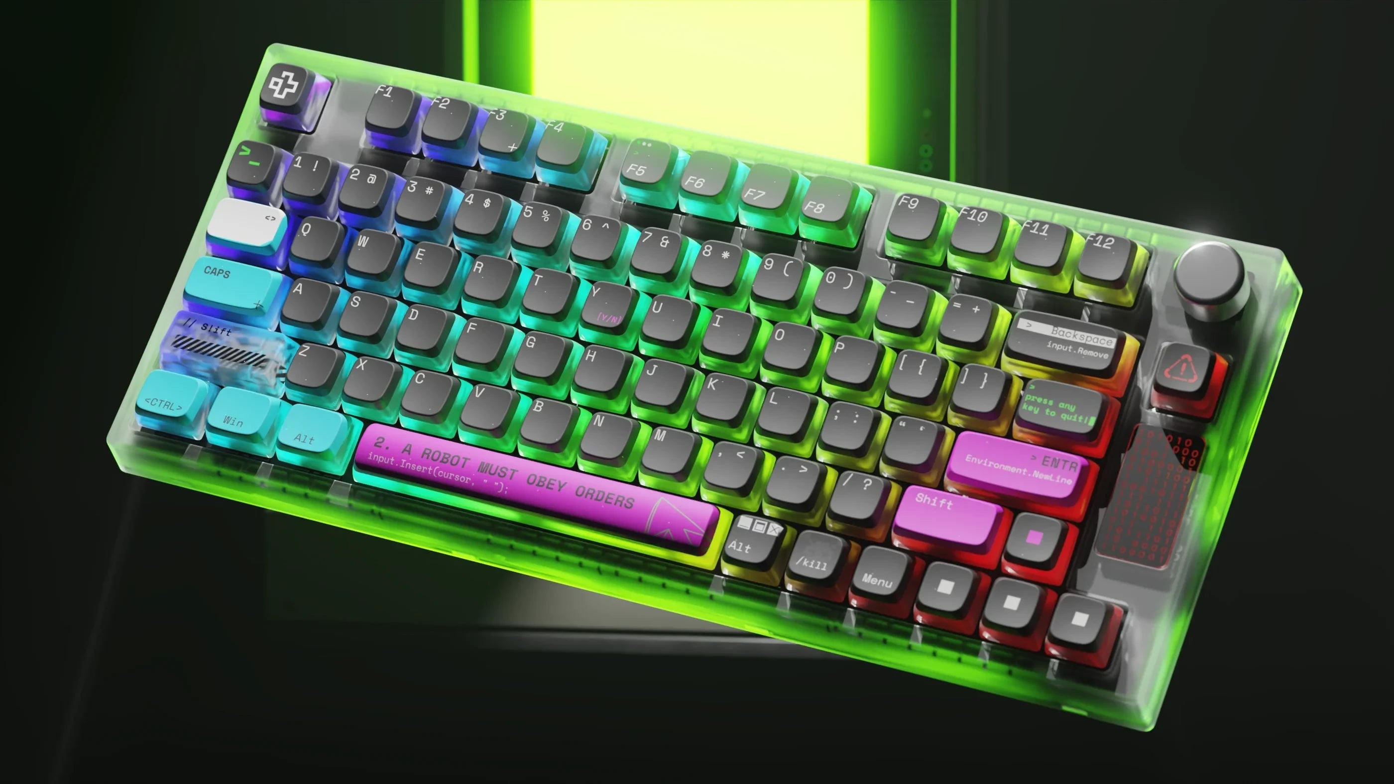 QwertyKey75 Terminál Bluetooth Vezeték nélküli Hotswap RGB VIA/QMK Gasket Rögzített Mechanikus Játékbillentyűzet