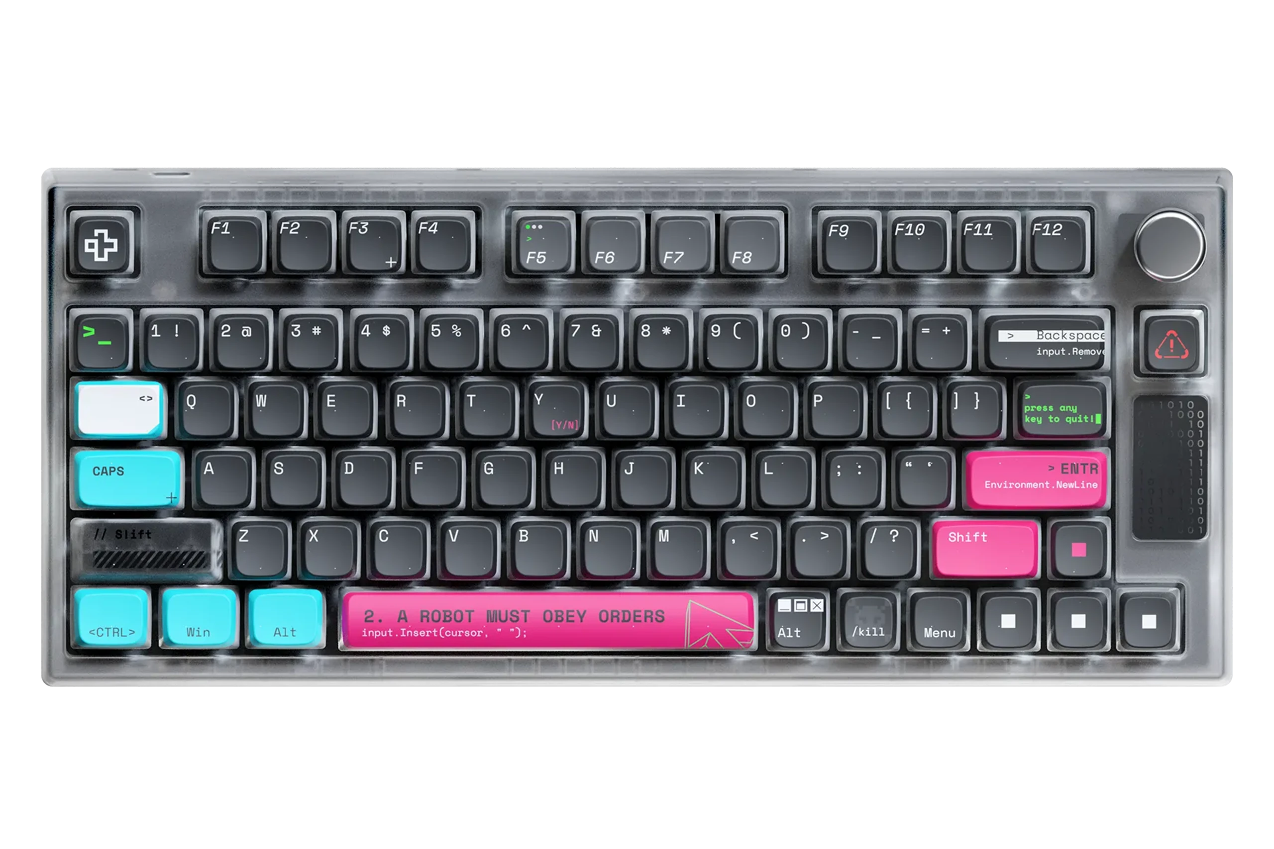 QwertyKey75 Terminál Bluetooth Vezeték nélküli Hotswap RGB VIA/QMK Gasket Rögzített Mechanikus Játékbillentyűzet
