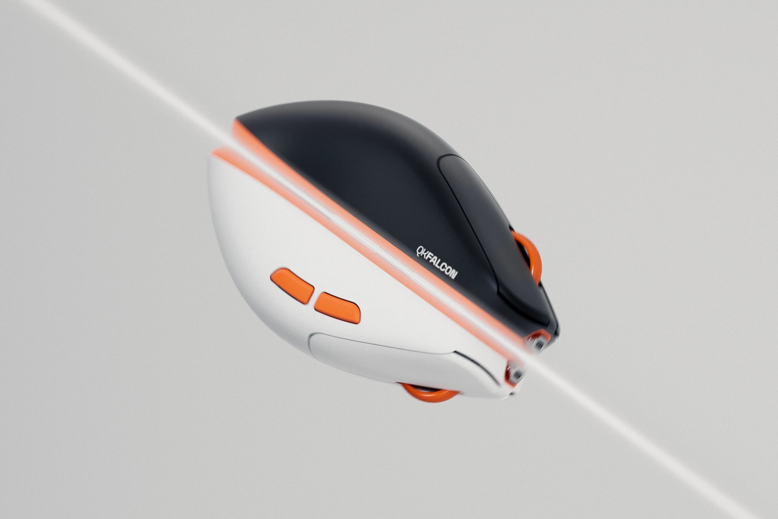 QwertyKey Falcon Alb 8K Gaming Egér, 30.000 DPI, Bluetooth vezeték nélküli Trio mód, Pixart 3950