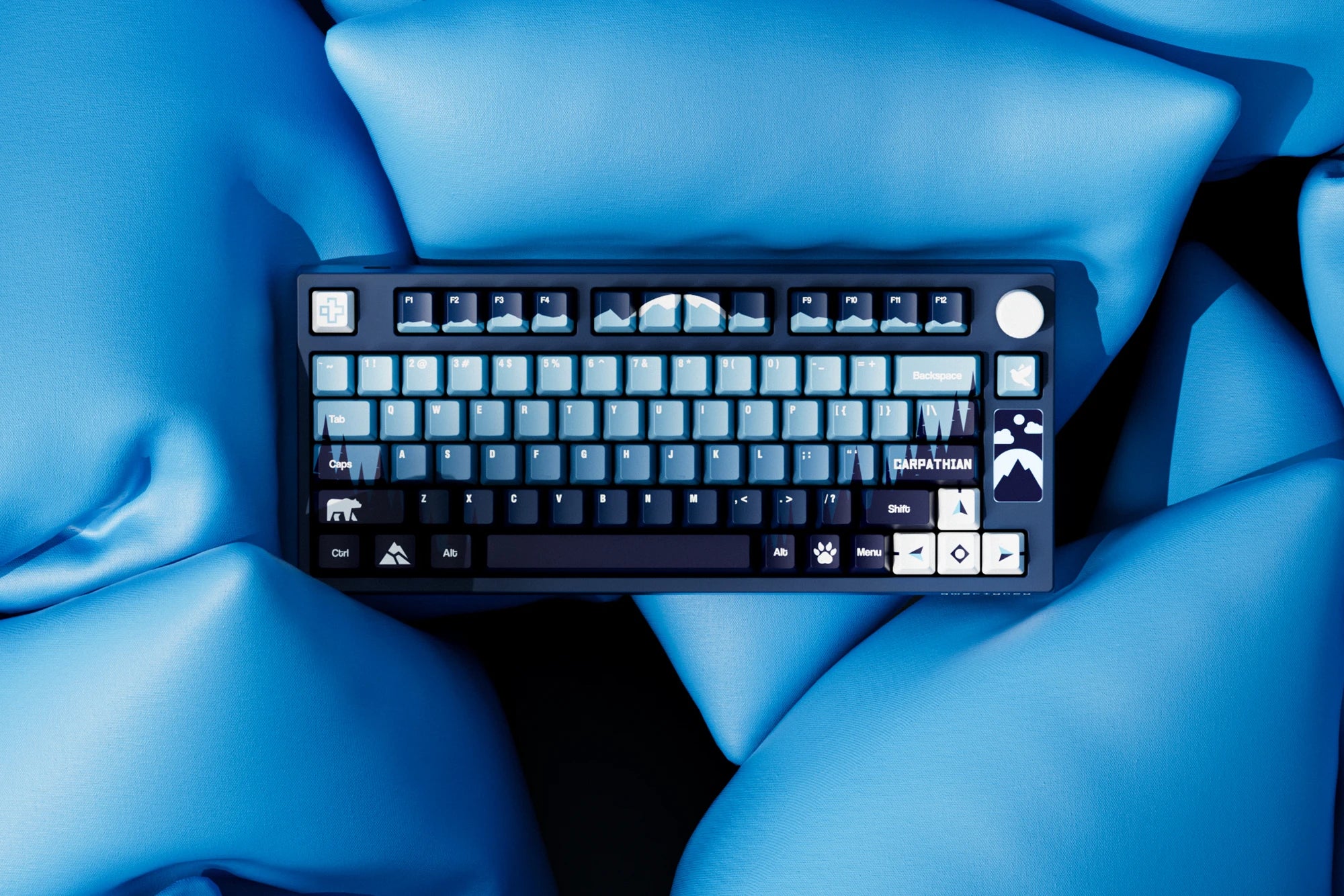 QwertyKey75 Kárpátaljai Bluetooth Vezeték nélküli Hotswap RGB VIA/QMK Gasket Rögzített Mechanikus Játékbillentyűzet