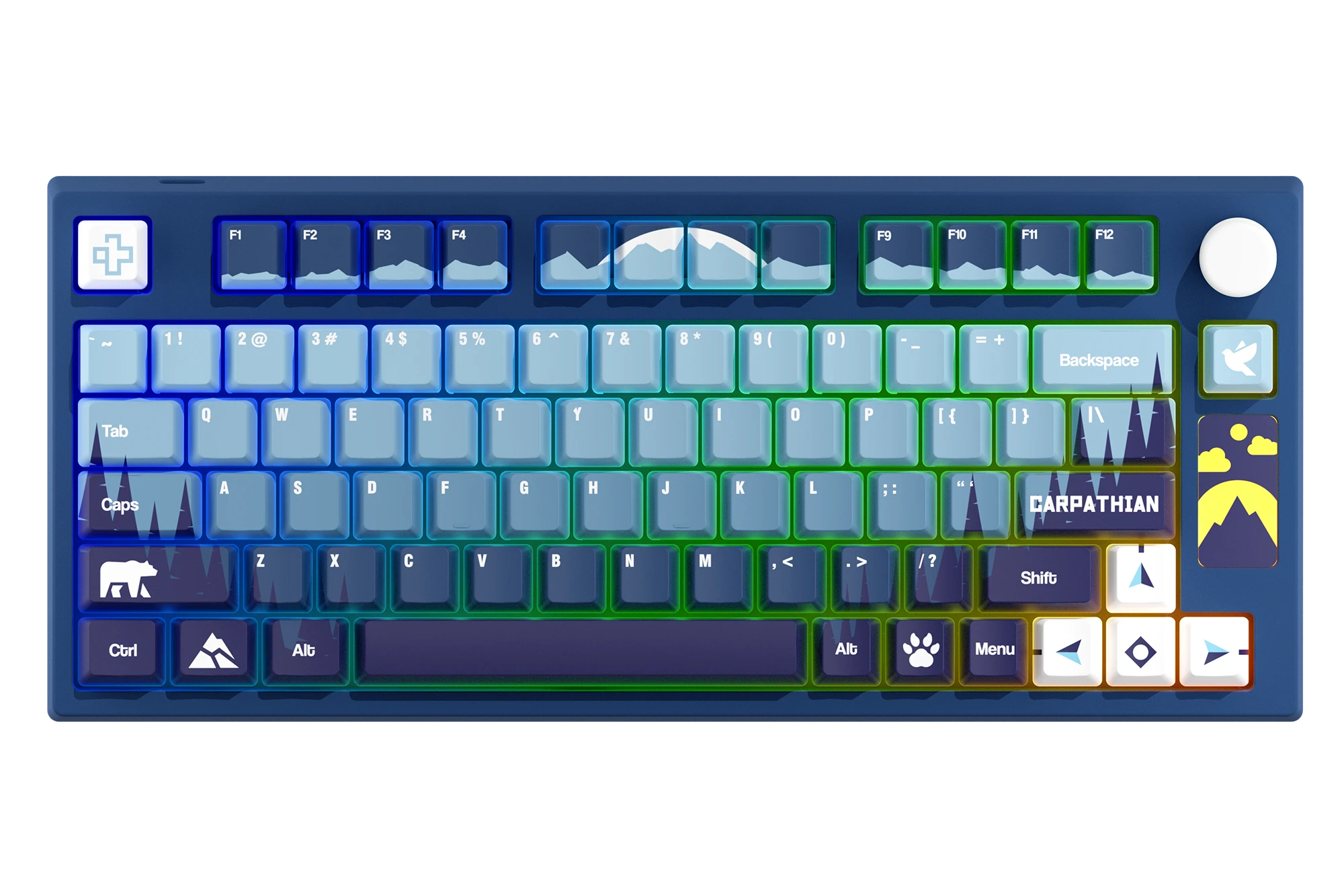 QwertyKey75 Kárpátaljai Bluetooth Vezeték nélküli Hotswap RGB VIA/QMK Gasket Rögzített Mechanikus Játékbillentyűzet