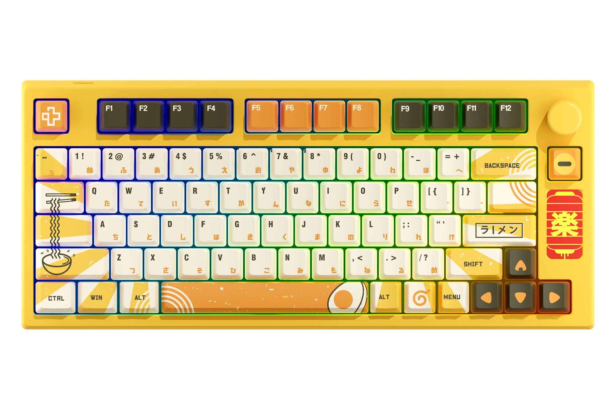 QwertyKey75 Ramen Bluetooth Vezeték nélküli Hotswap RGB Gasket Mounted Mechanikus Játékbillentyűzet