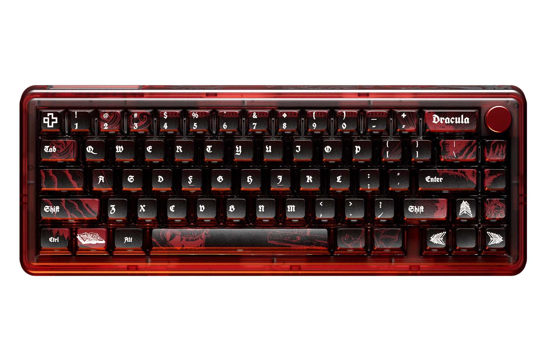QwertyKey65 Pro Dracula Bluetooth Vezeték nélküli VIA Hotswap RGB Mechanikus Játékbillentyűzet