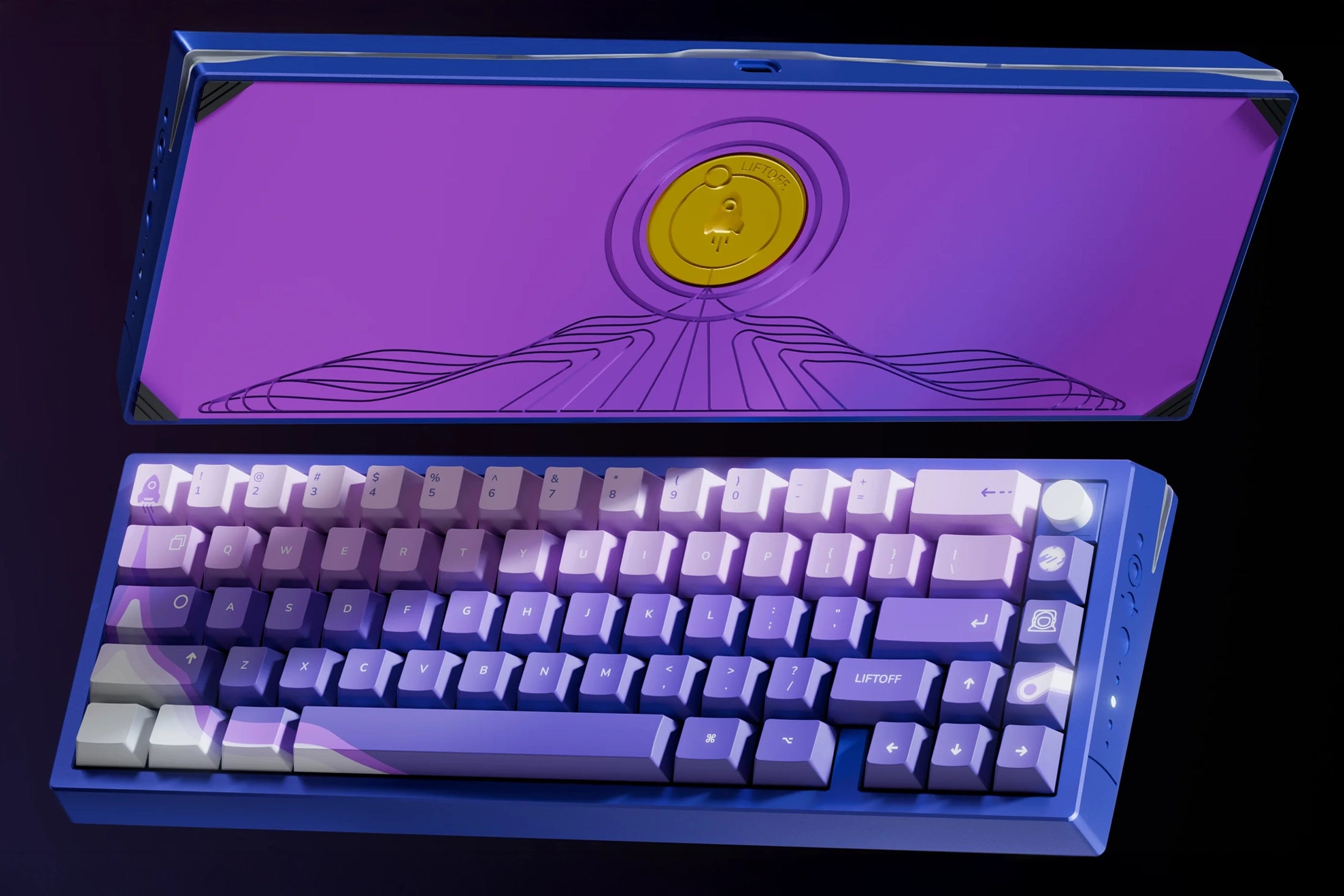 QwertyKey x Meletrix Zoom65 V3 Liftoff, alumínium egyedi billentyűzet, Bluetooth, vezeték nélküli, QMK/VIA, teljes RGB