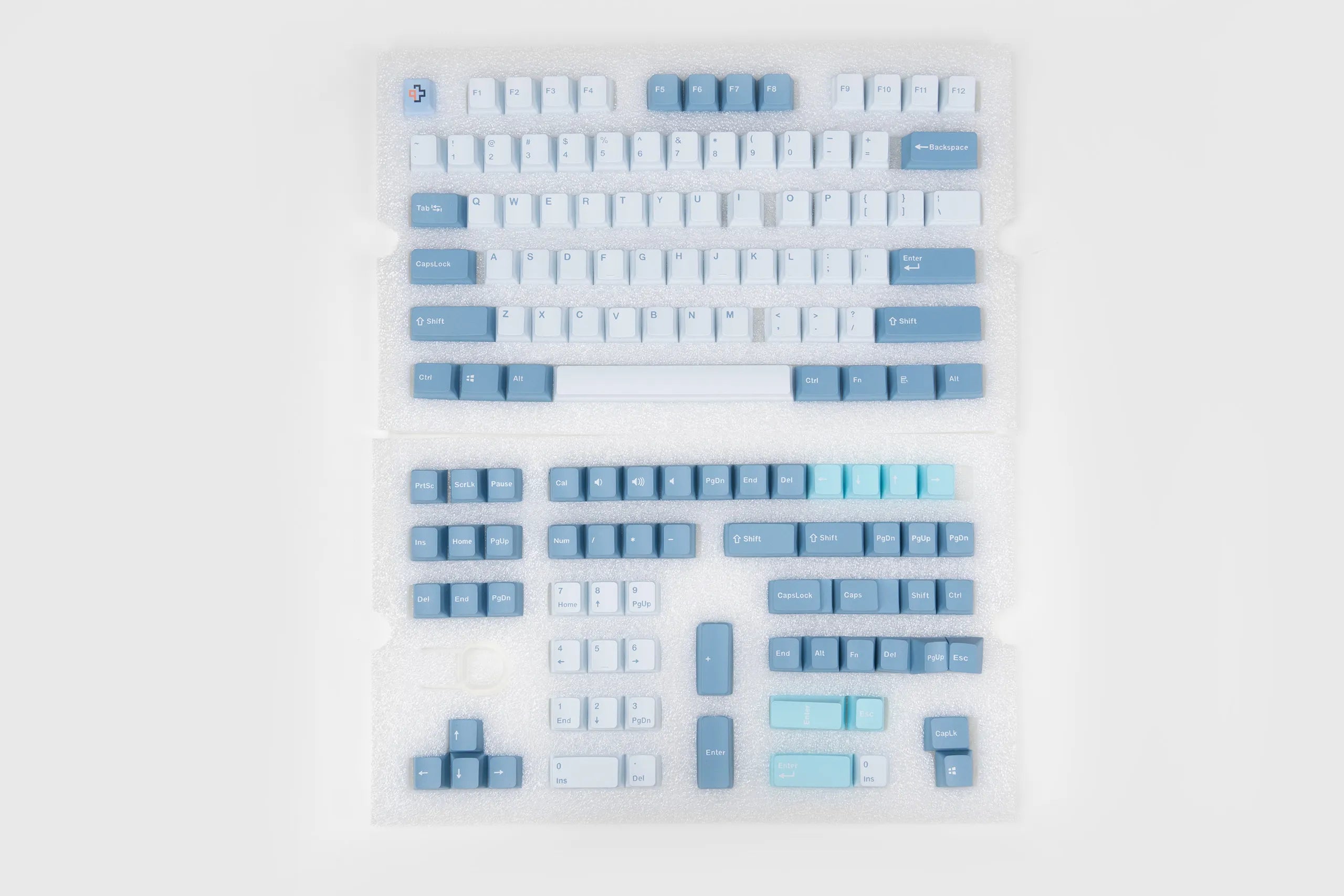 Állítsa be az íz QwertyKey Iceberg PBT Double Shot Profil OEM