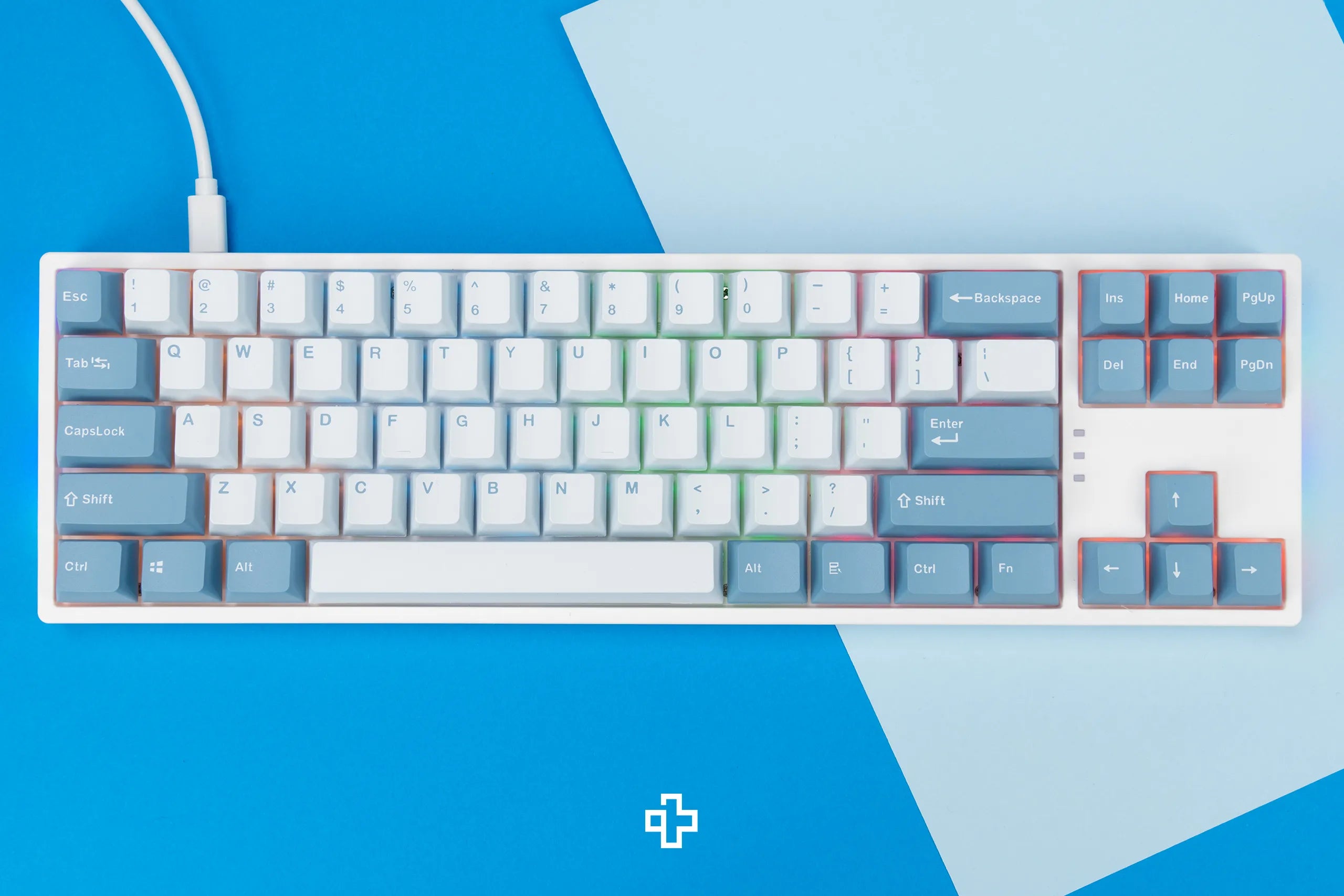 Állítsa be az íz QwertyKey Iceberg PBT Double Shot Profil OEM