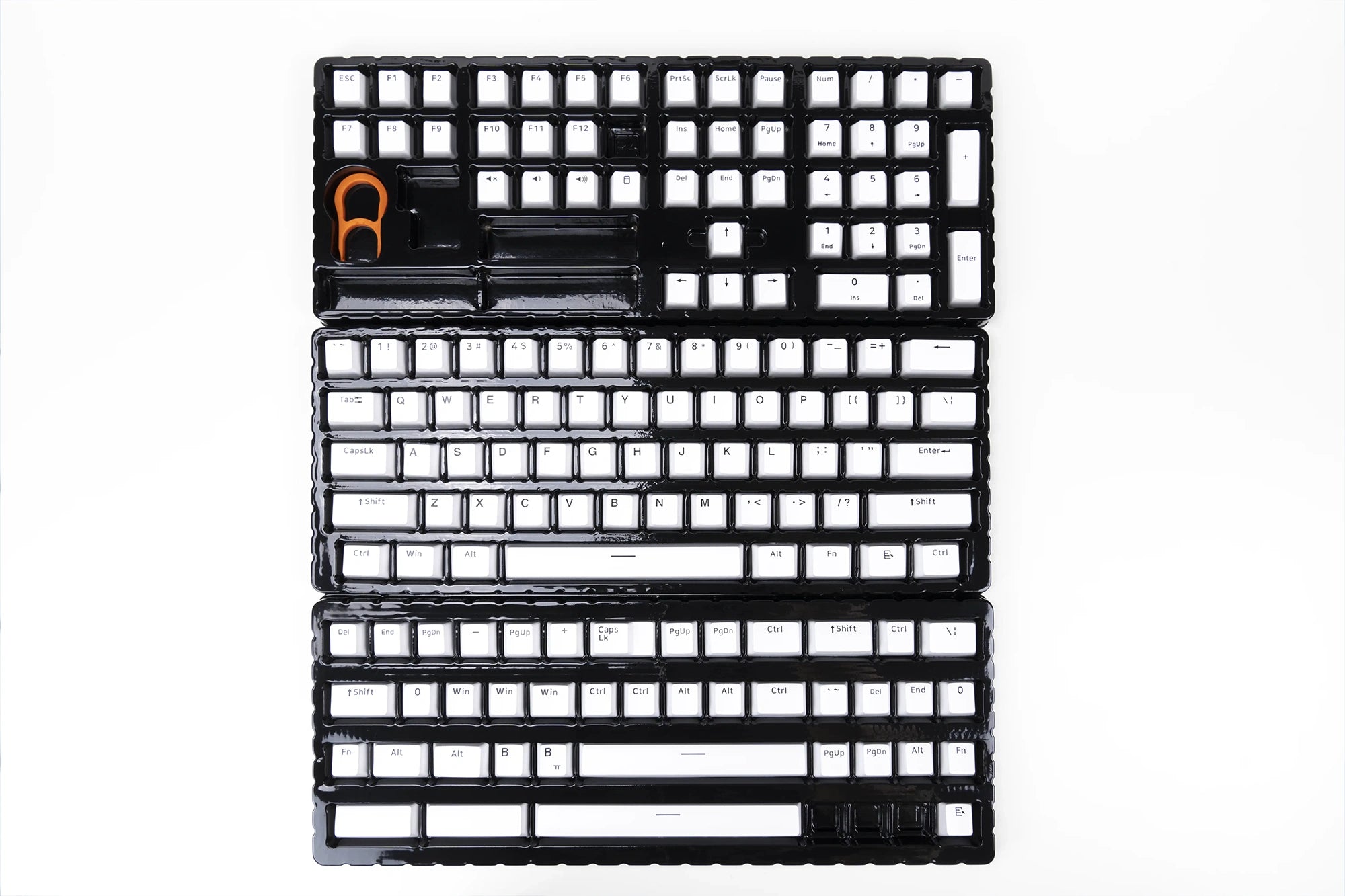 Set íz QwertyKey BoW V2 Fekete fehér PBT Dupla lövés Profil OEM