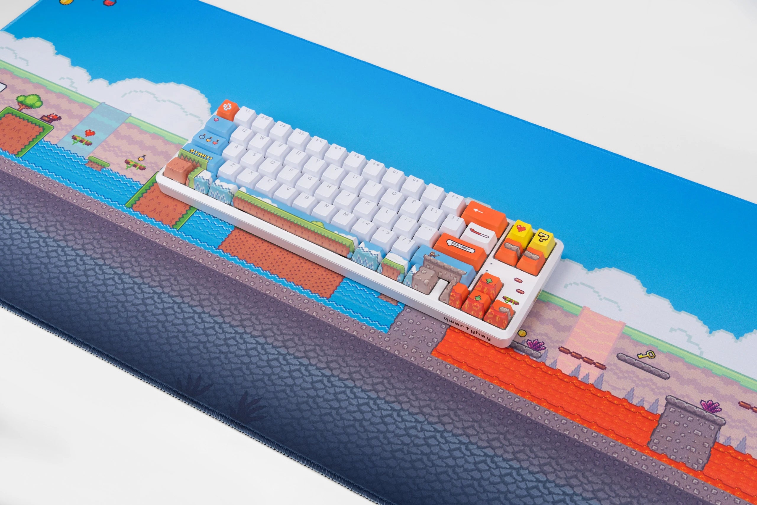 Deskmat Egérpad QwertyKey Arcade 4mm varrott szélek