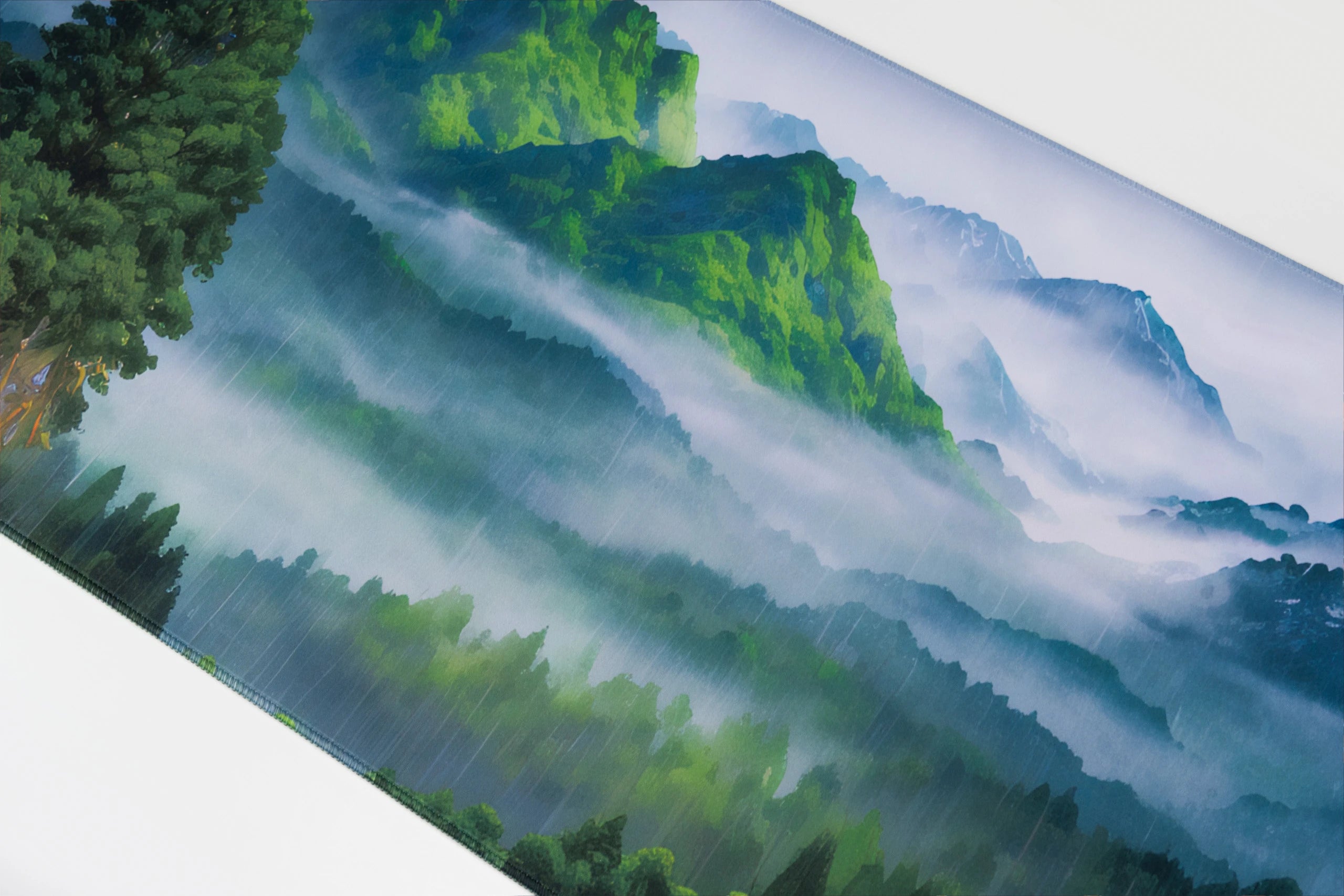 Deskmat Egérpad QwertyKey Forest 4mm varrott szélekkel