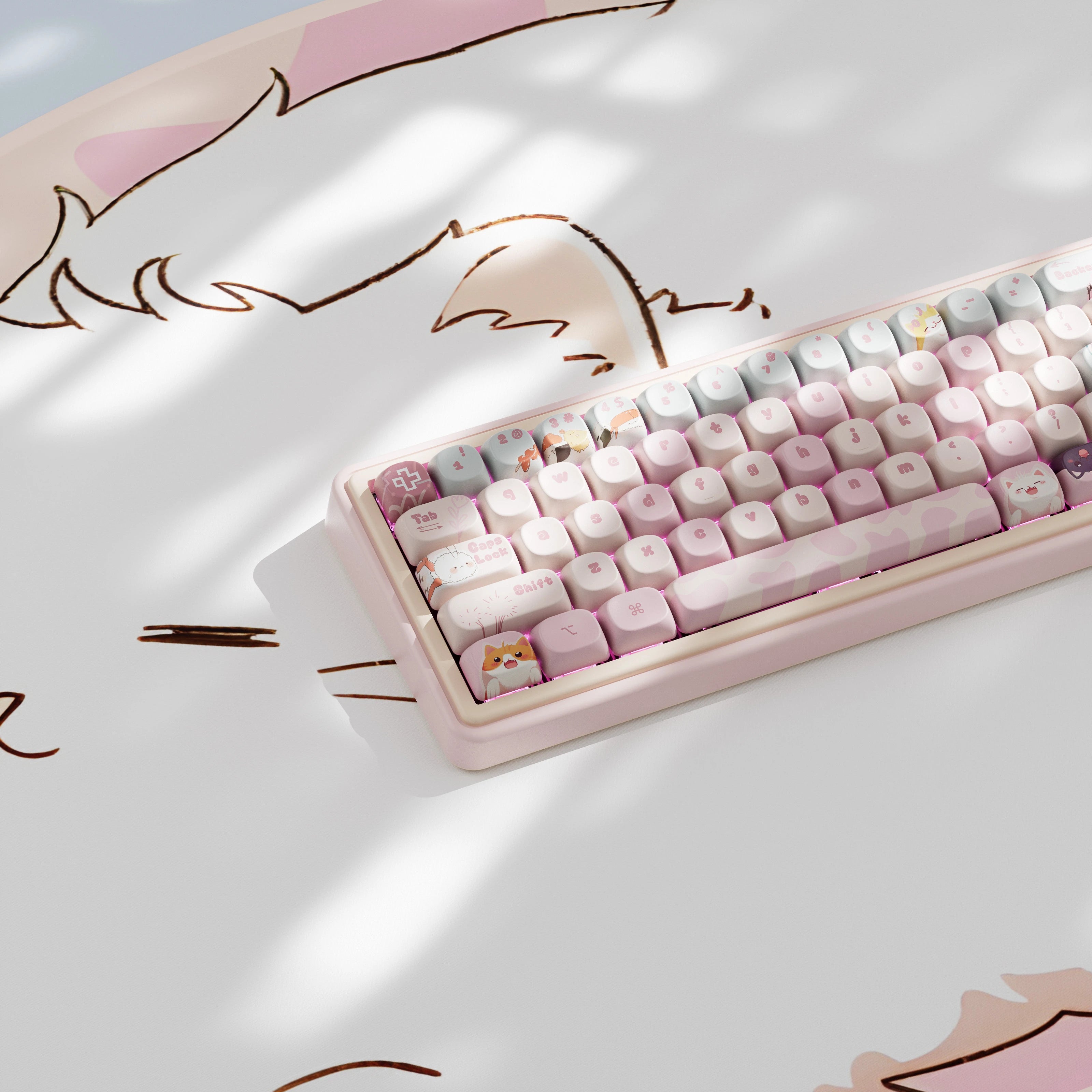 QwertyKey65 Pro Bliss Bluetooth Vezeték nélküli VIA Hotswap RGB Mechanikus Gaming Billentyűzet