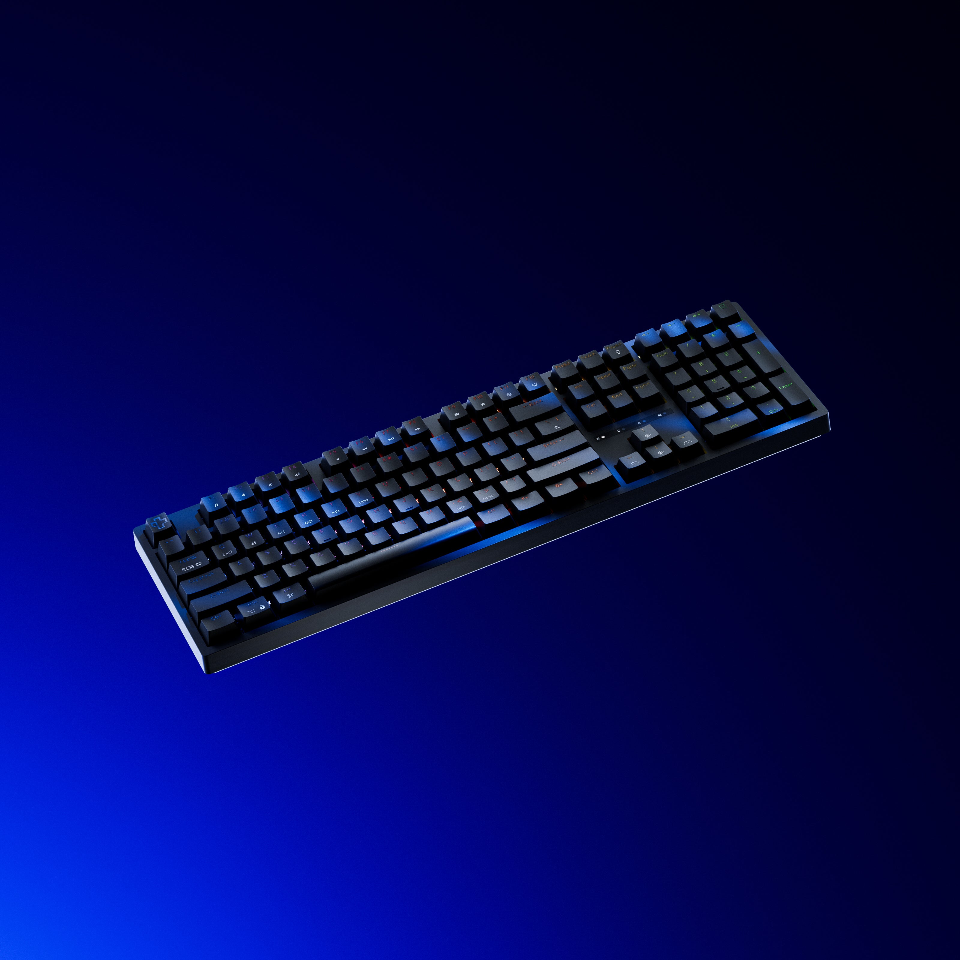 QwertyKey H100 Fekete Bluetooth Vezeték Nélküli Hotswap RGB Mechanikus Játékbillentyűzet