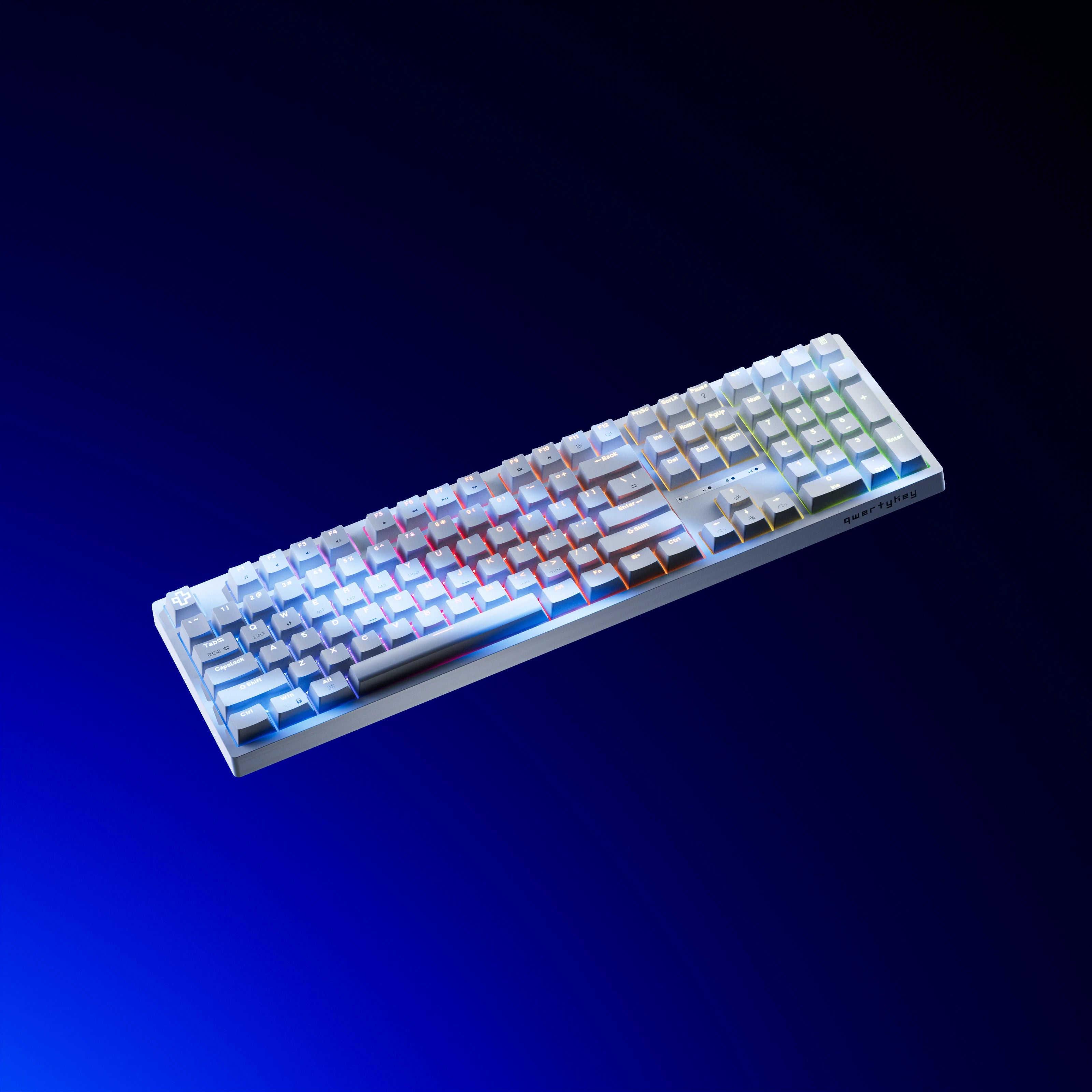 QwertyKey H100 Alba Bluetooth vezeték nélküli hotswap RGB mechanikus játékbillentyűzet