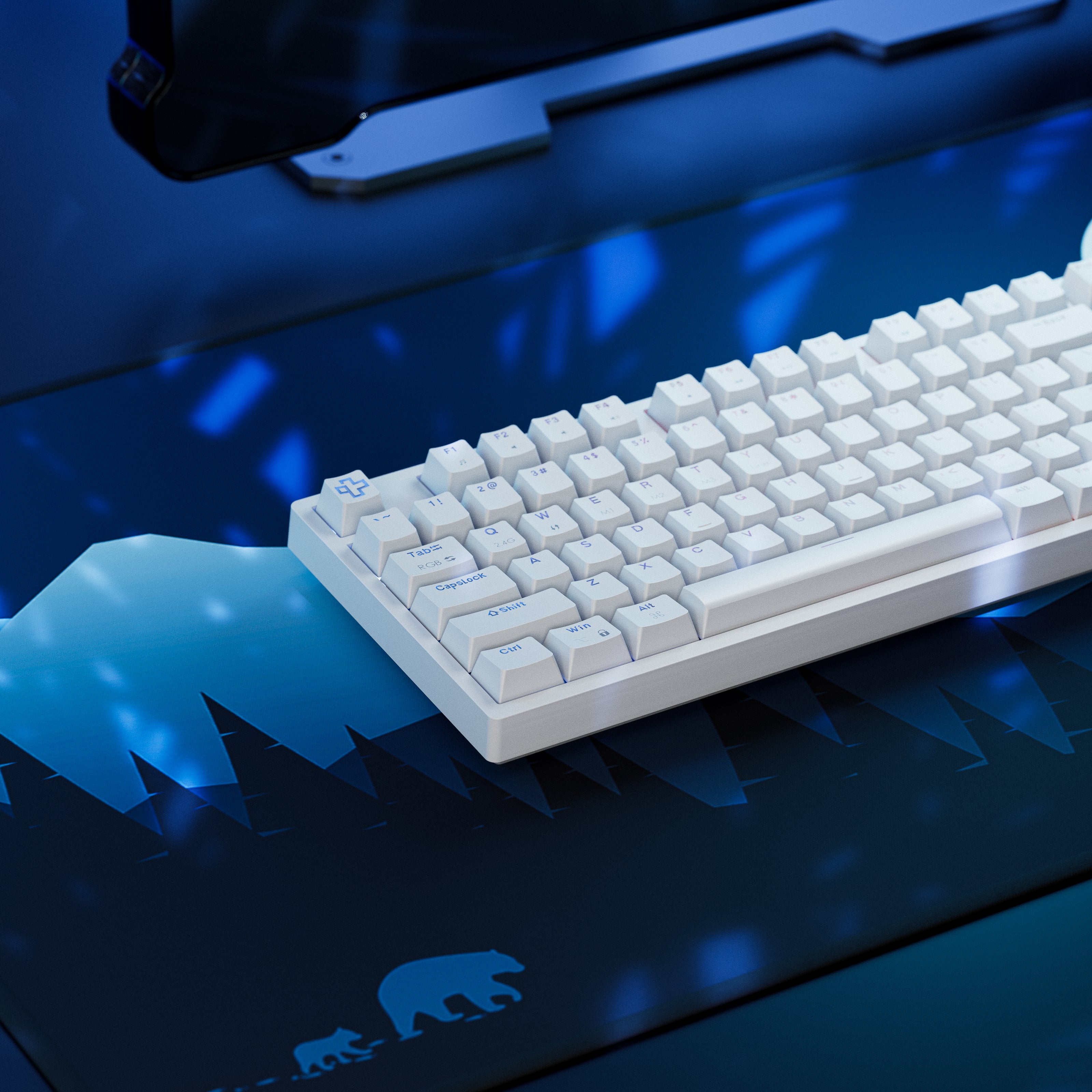 QwertyKey H100 Alba Bluetooth vezeték nélküli hotswap RGB mechanikus játékbillentyűzet