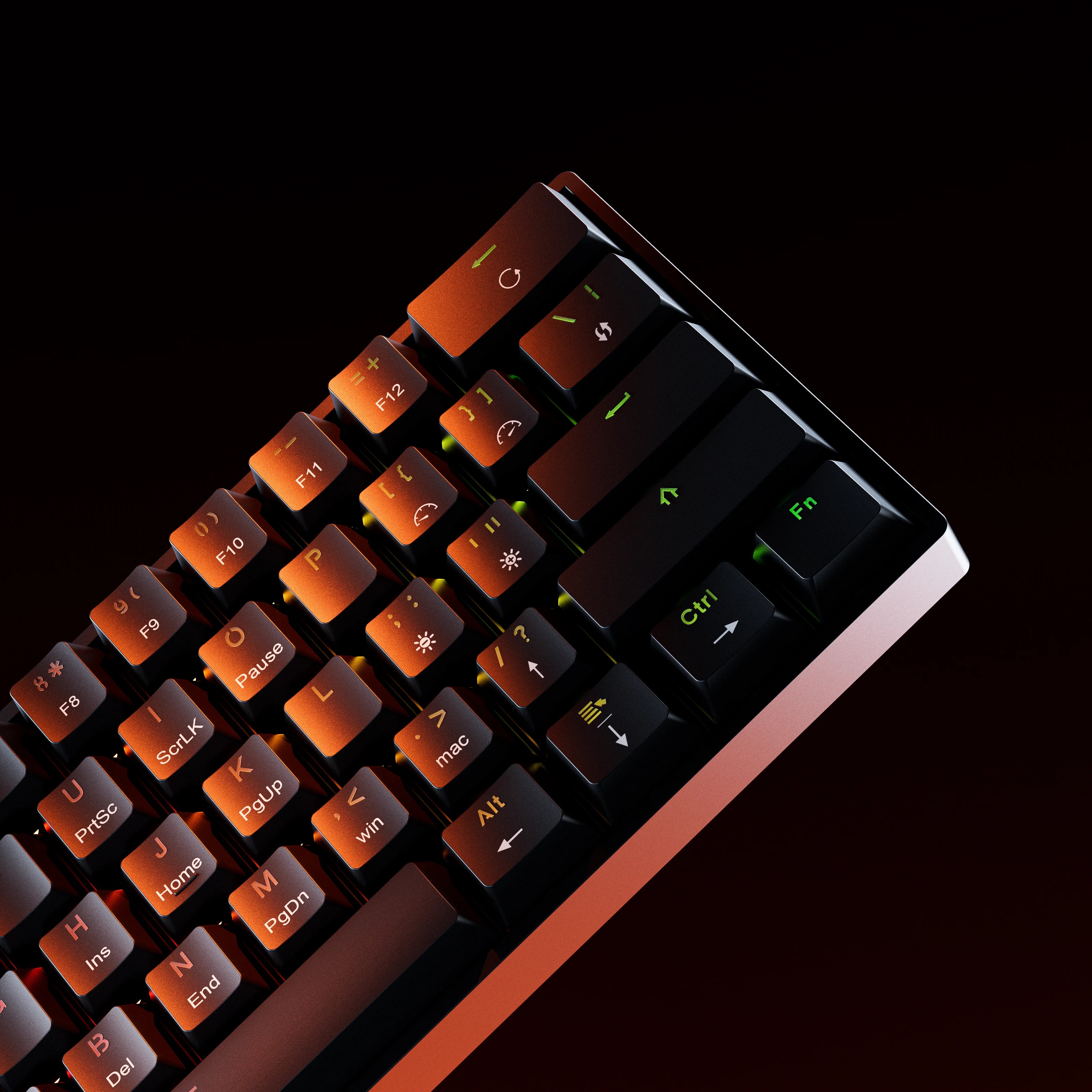 QwertyKey H61 Split Fekete Hotswap RGB Mechanikus Gaming Billentyűzet