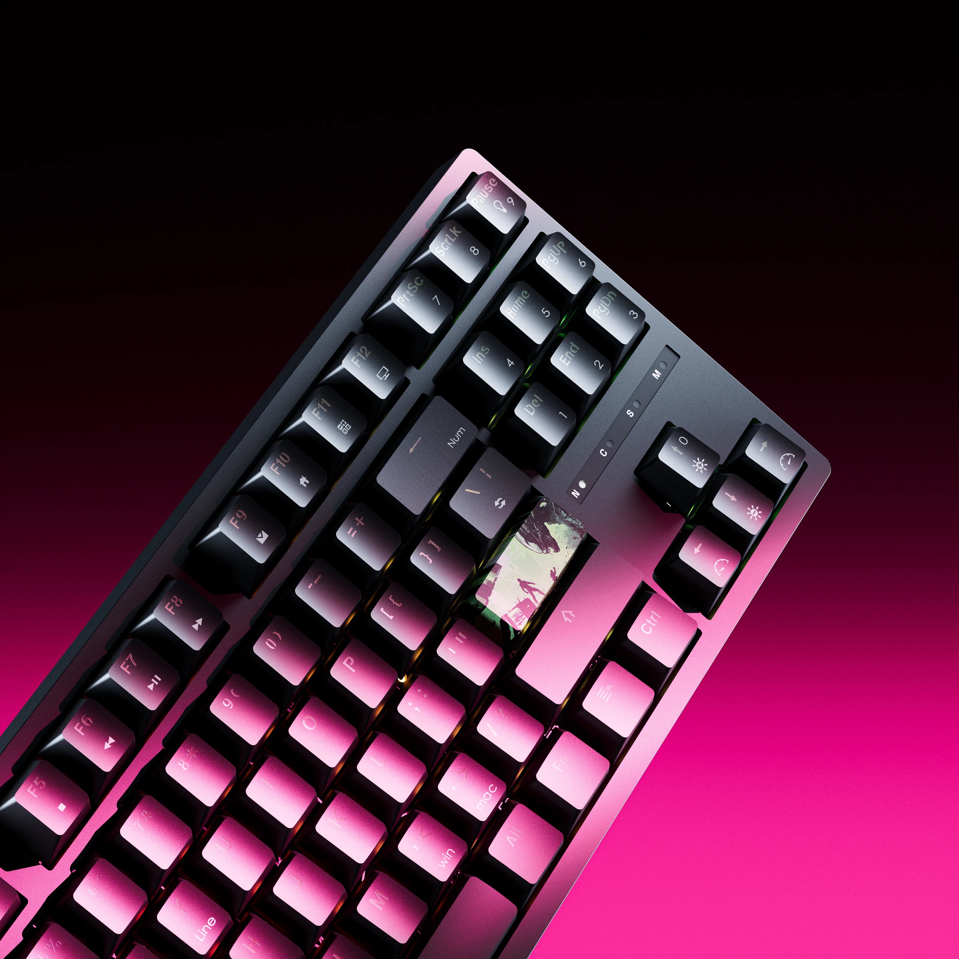 QwertyKey H87 Fekete Bluetooth Vezeték nélküli Hotswap RGB Mechanikus Gaming Billentyűzet