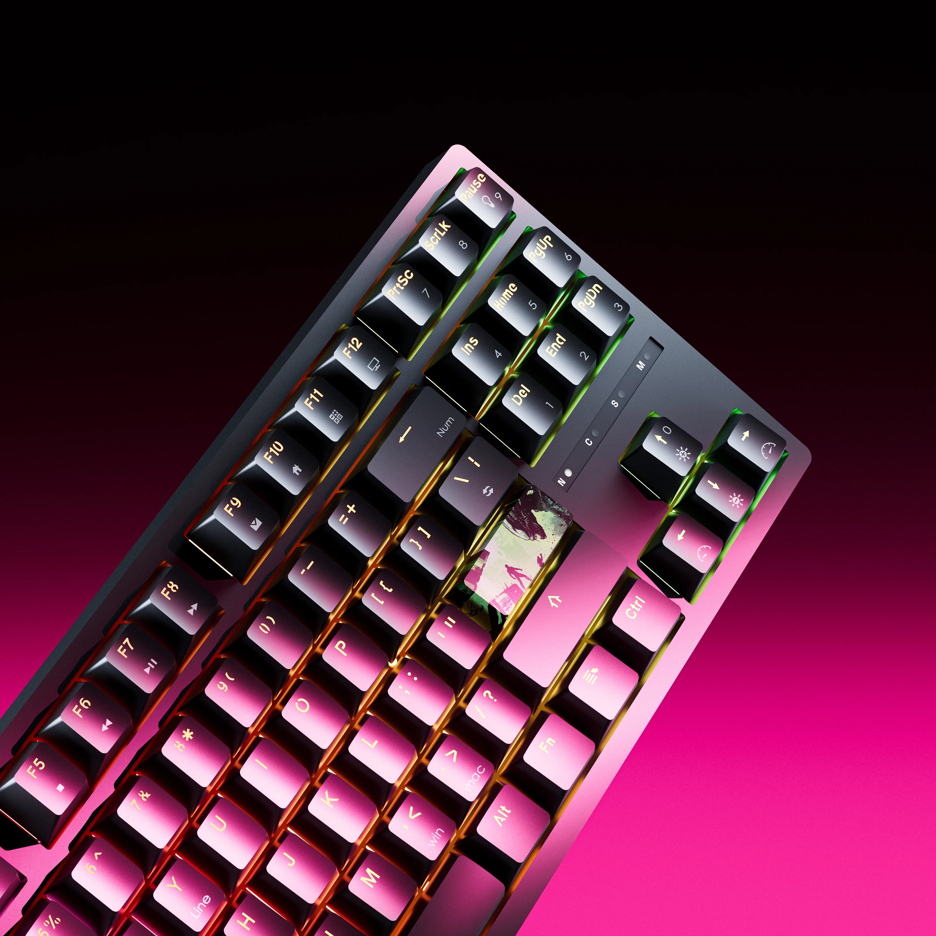 QwertyKey H87 Fekete Bluetooth Vezeték nélküli Hotswap RGB Mechanikus Gaming Billentyűzet