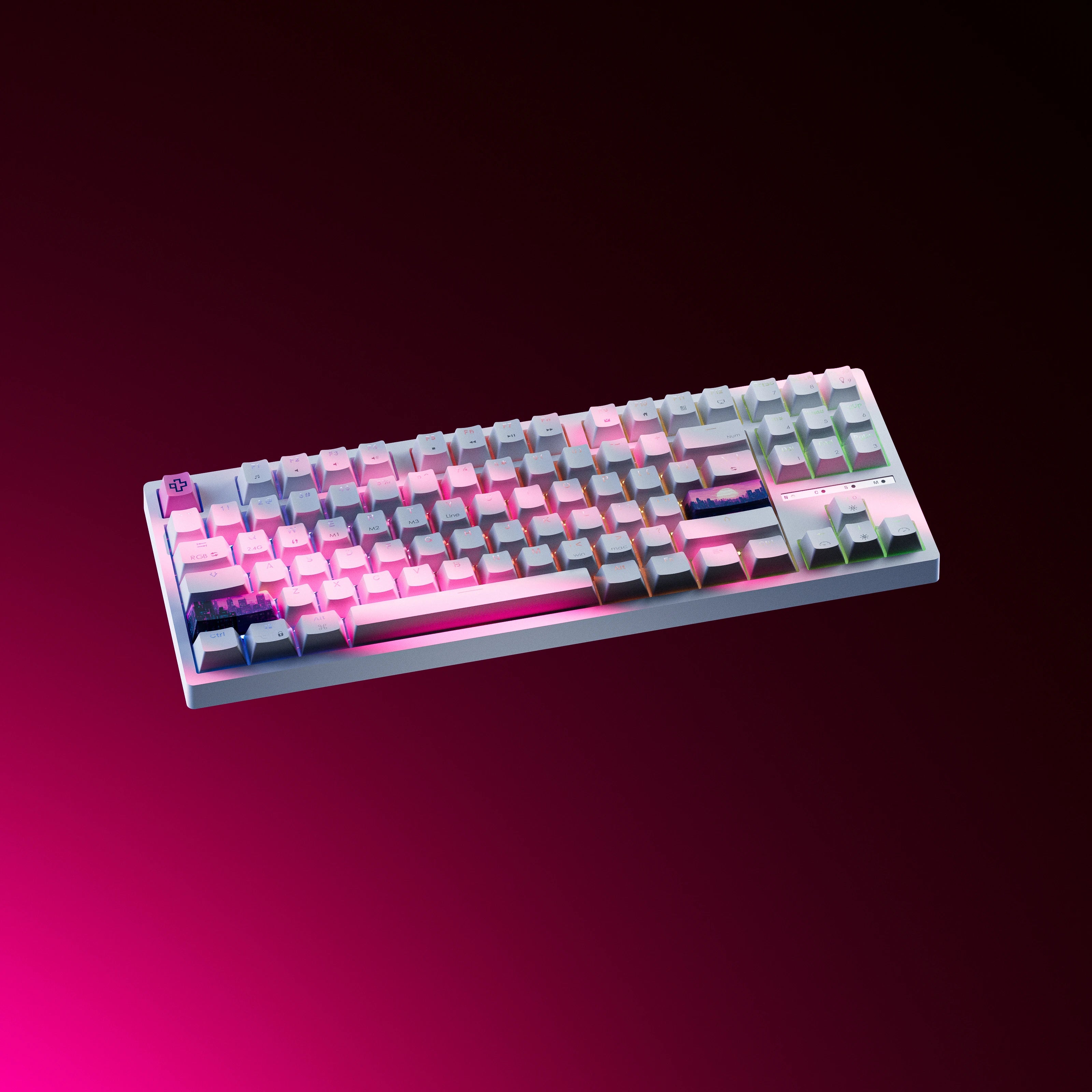 QwertyKey H87 Alba Bluetooth Vezeték nélküli Hotswap RGB Mechanikus Gaming Billentyűzet