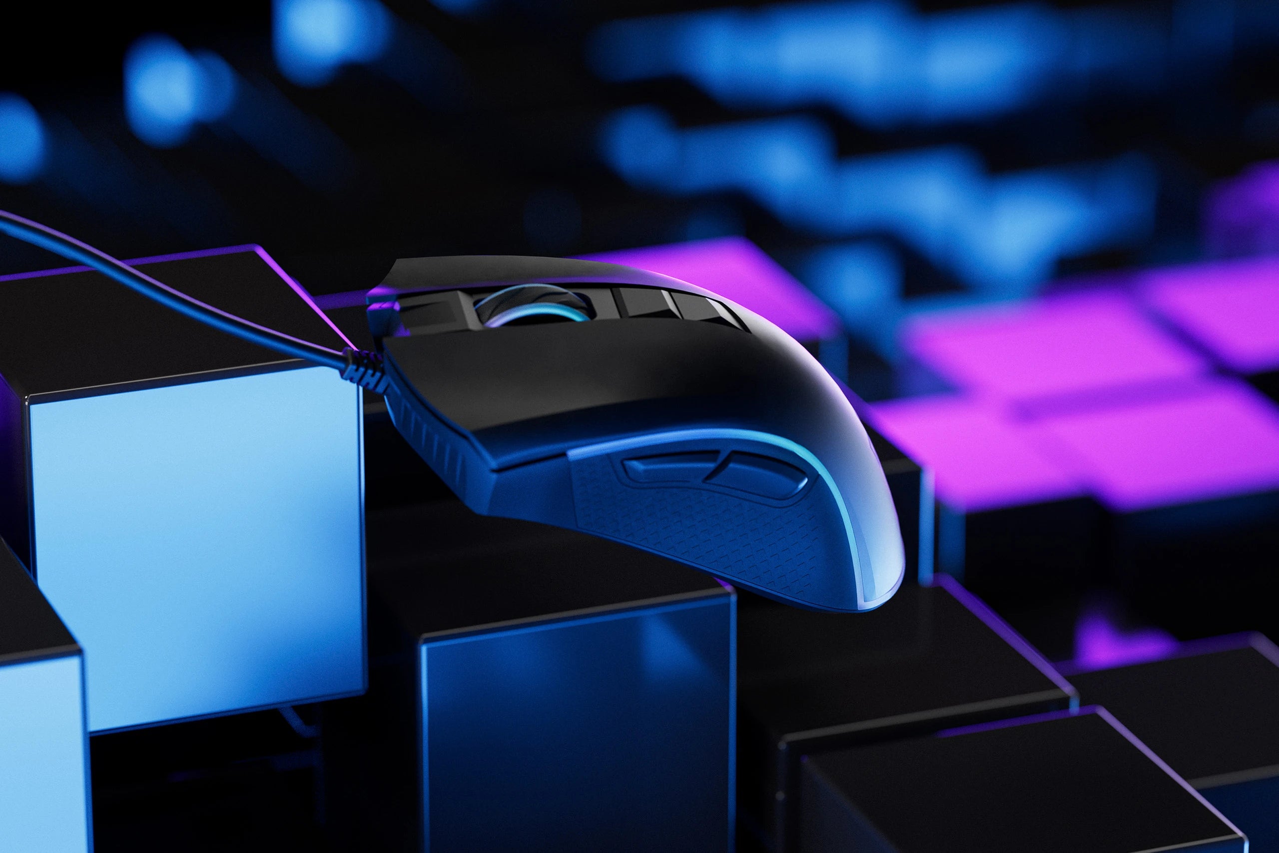 QwertyKey Gaming Egér Forge Fekete, RGB, 12.000 DPI, Szoftver