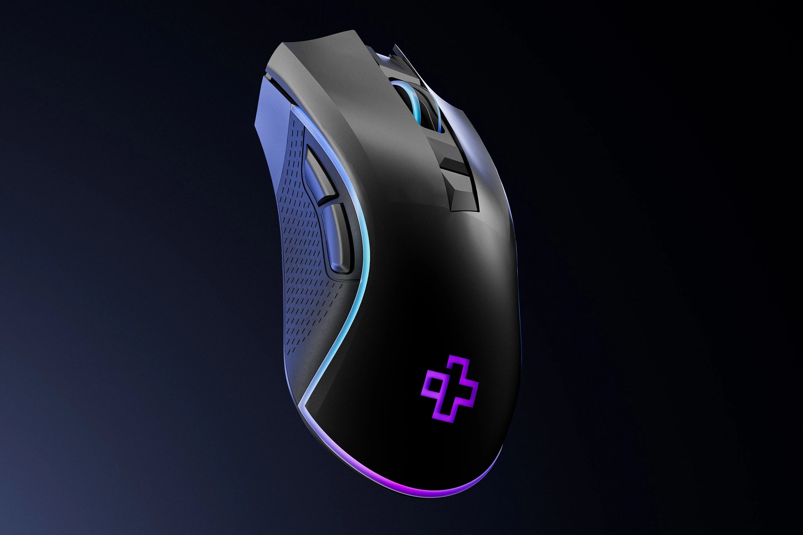 QwertyKey Gaming Egér Forge Fekete, RGB, 12.000 DPI, Szoftver