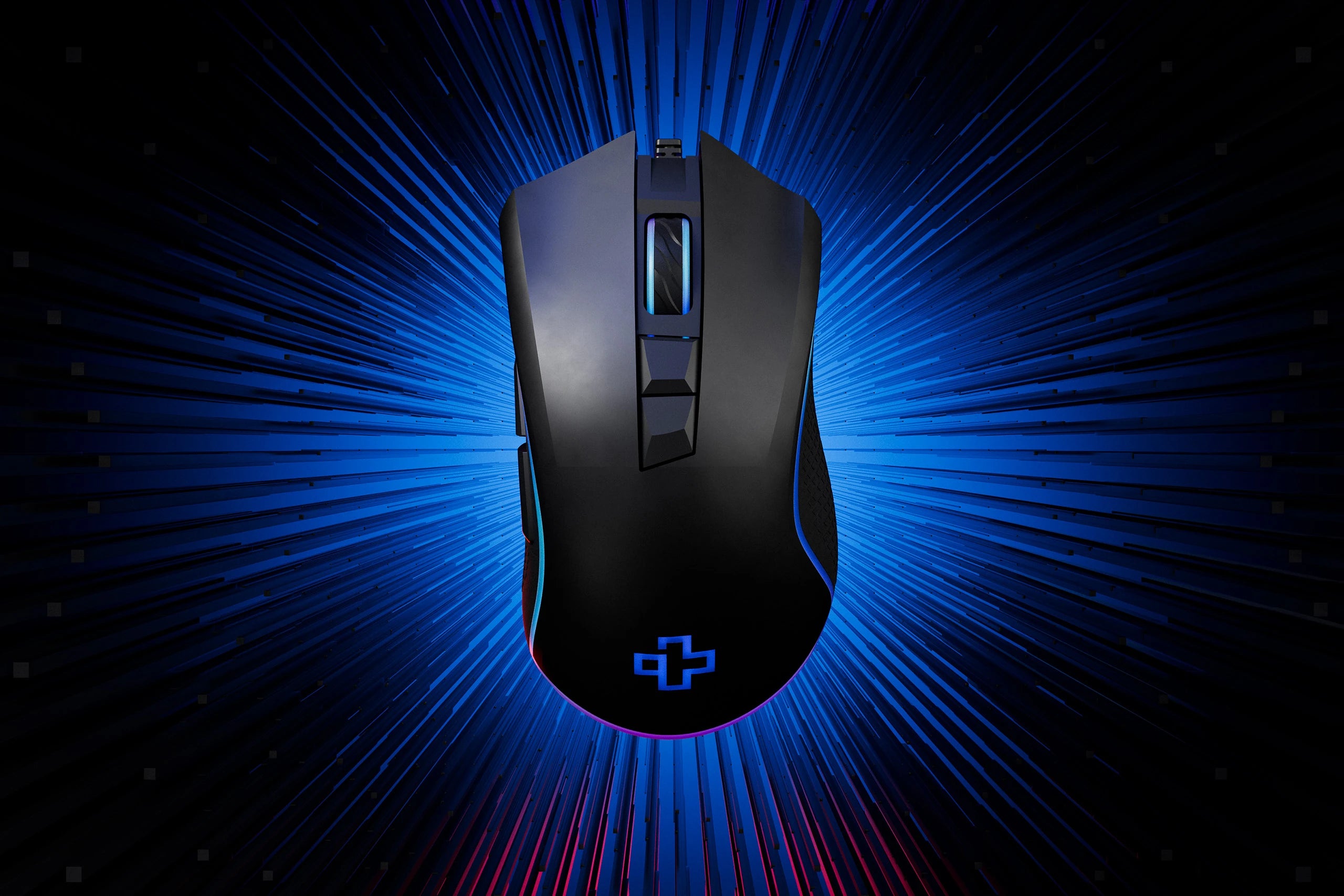 QwertyKey Gaming Egér Forge Fekete, RGB, 12.000 DPI, Szoftver