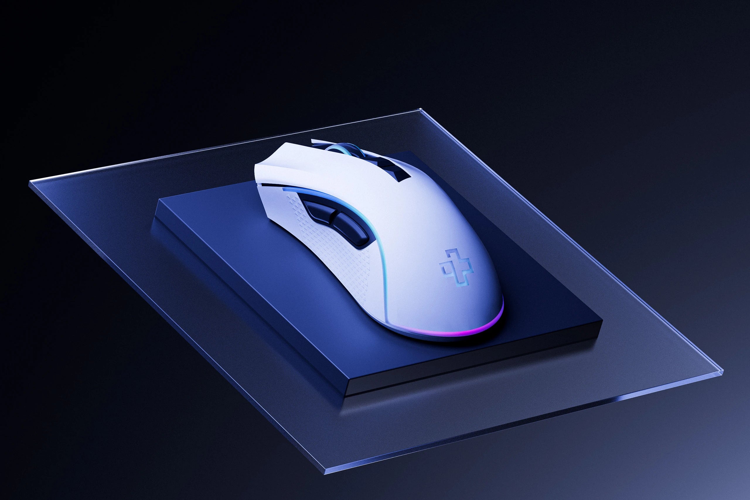 QwertyKey Gaming Egér Forge Alb, RGB, 12.000 DPI, Szoftver