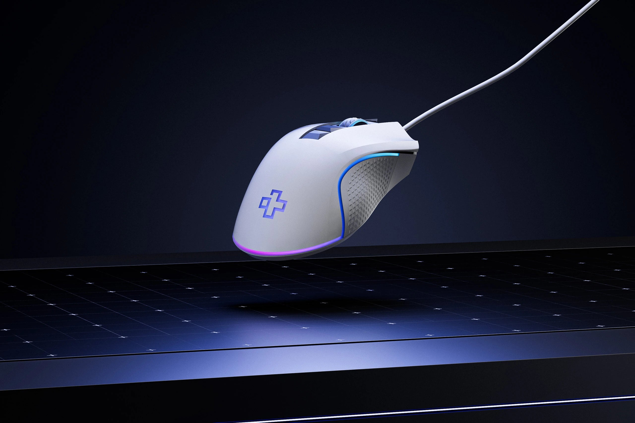 QwertyKey Gaming Egér Forge Alb, RGB, 12.000 DPI, Szoftver