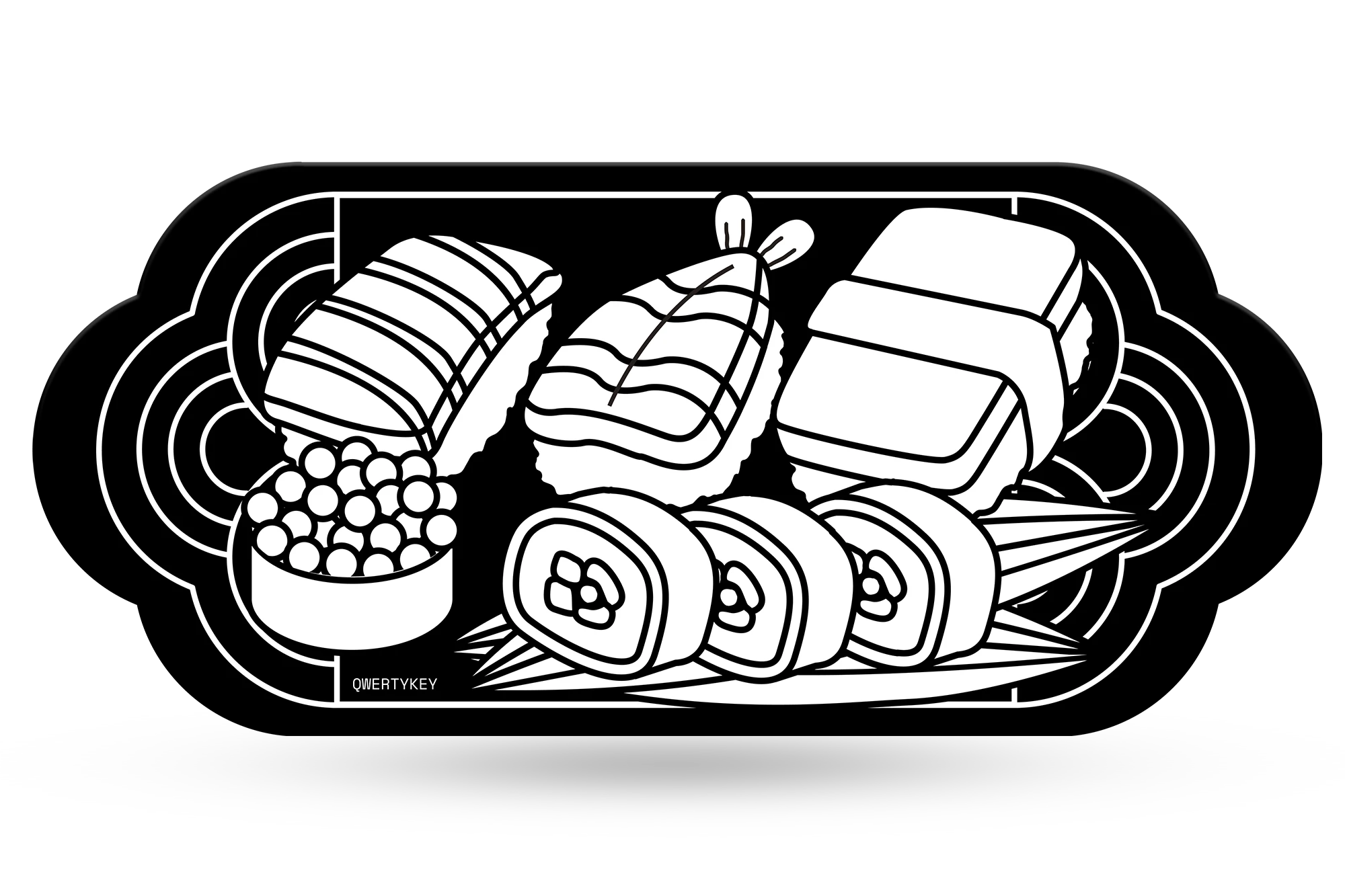 Deskmat egérpad QwertyKey MOMO 4mm varratos szélek