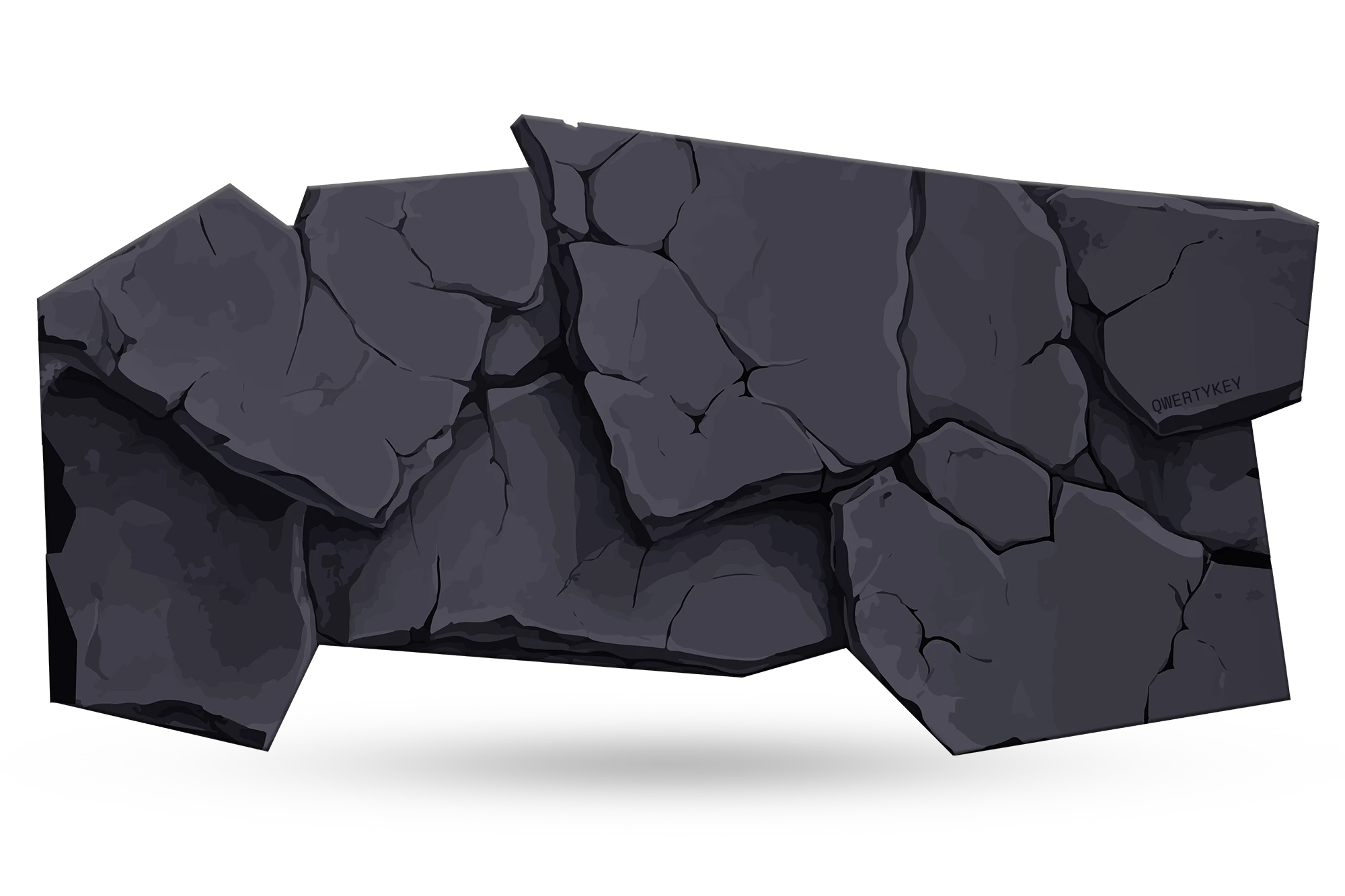 Deskmat egérpad QwertyKey Stone 4mm varrt szélek