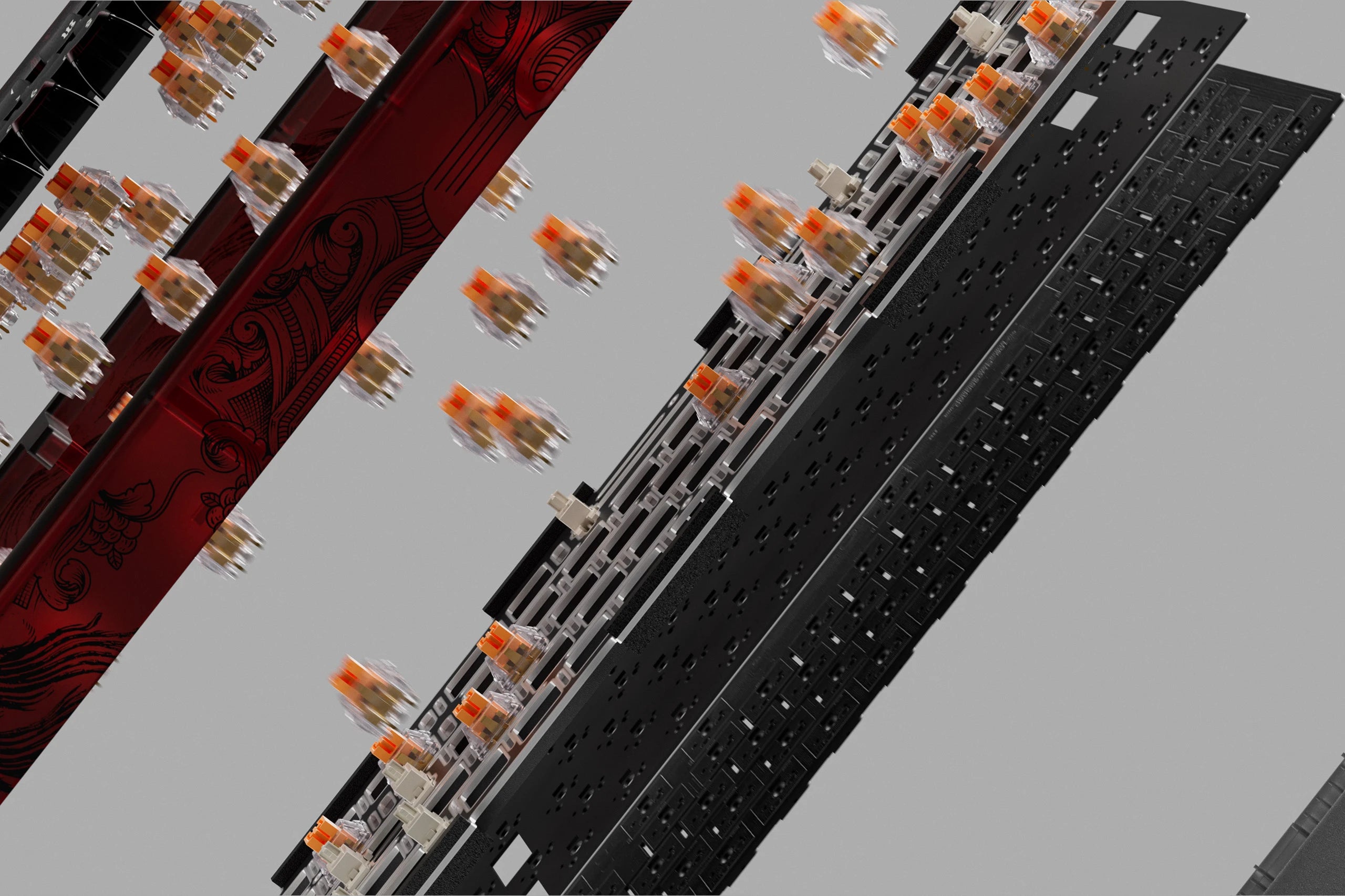 QwertyKey65 Pro Dracula Bluetooth Vezeték nélküli VIA Hotswap RGB Mechanikus Játékbillentyűzet