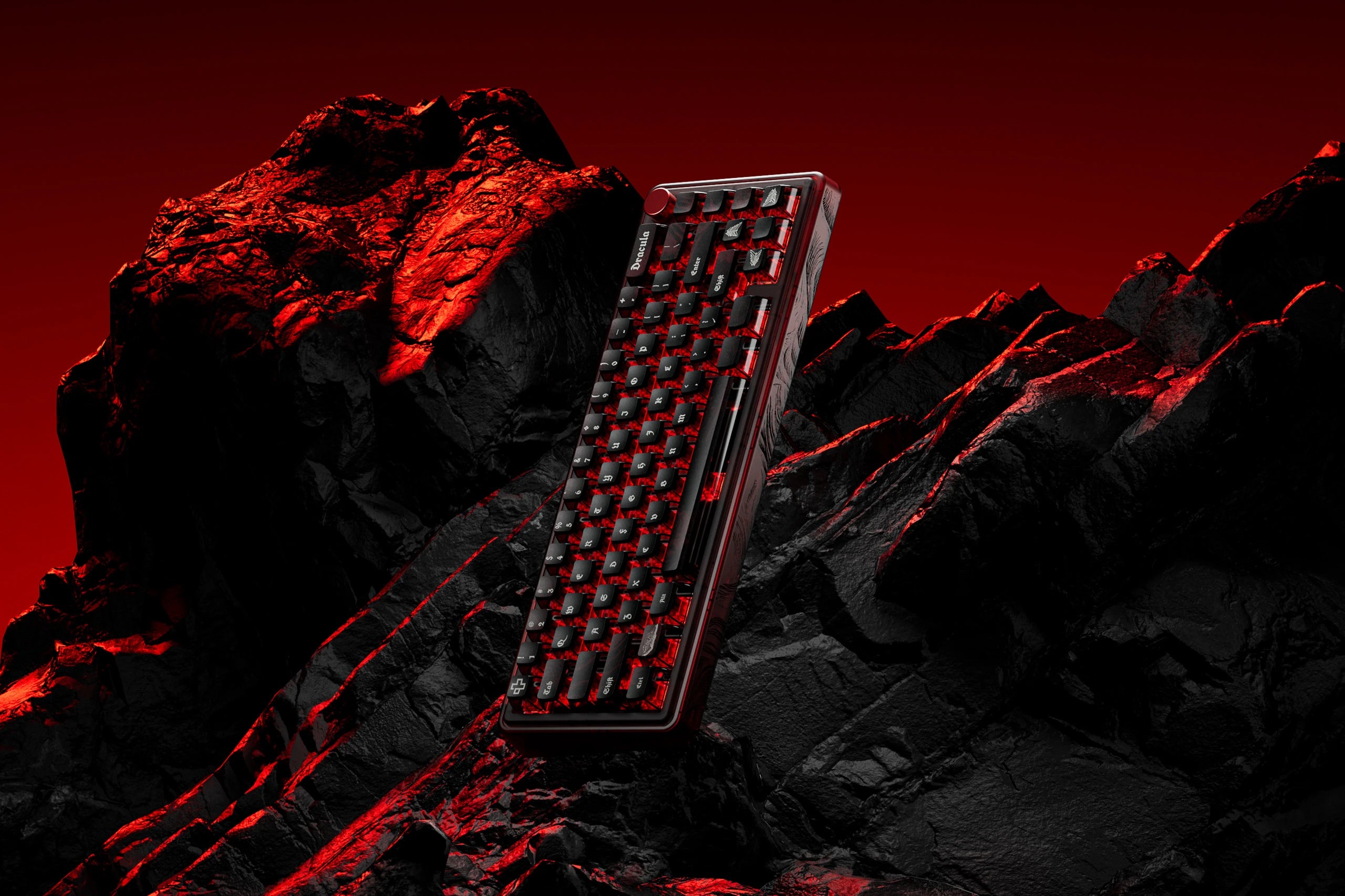 QwertyKey65 Pro Dracula Bluetooth Vezeték nélküli VIA Hotswap RGB Mechanikus Játékbillentyűzet