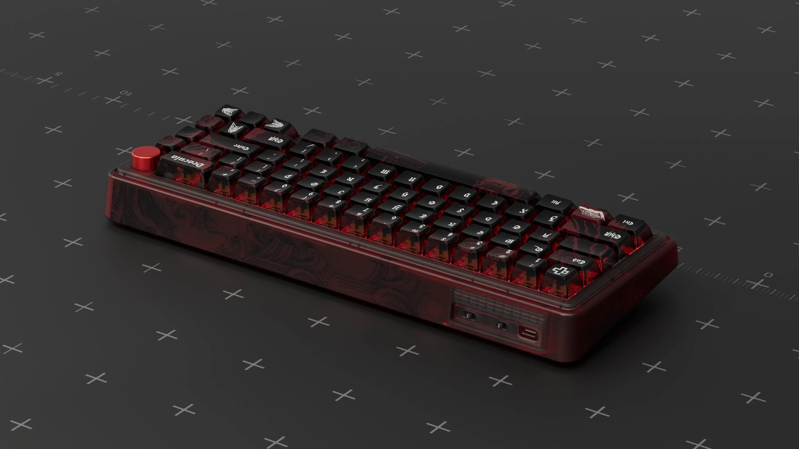 QwertyKey65 Pro Dracula Bluetooth Vezeték nélküli VIA Hotswap RGB Mechanikus Játékbillentyűzet