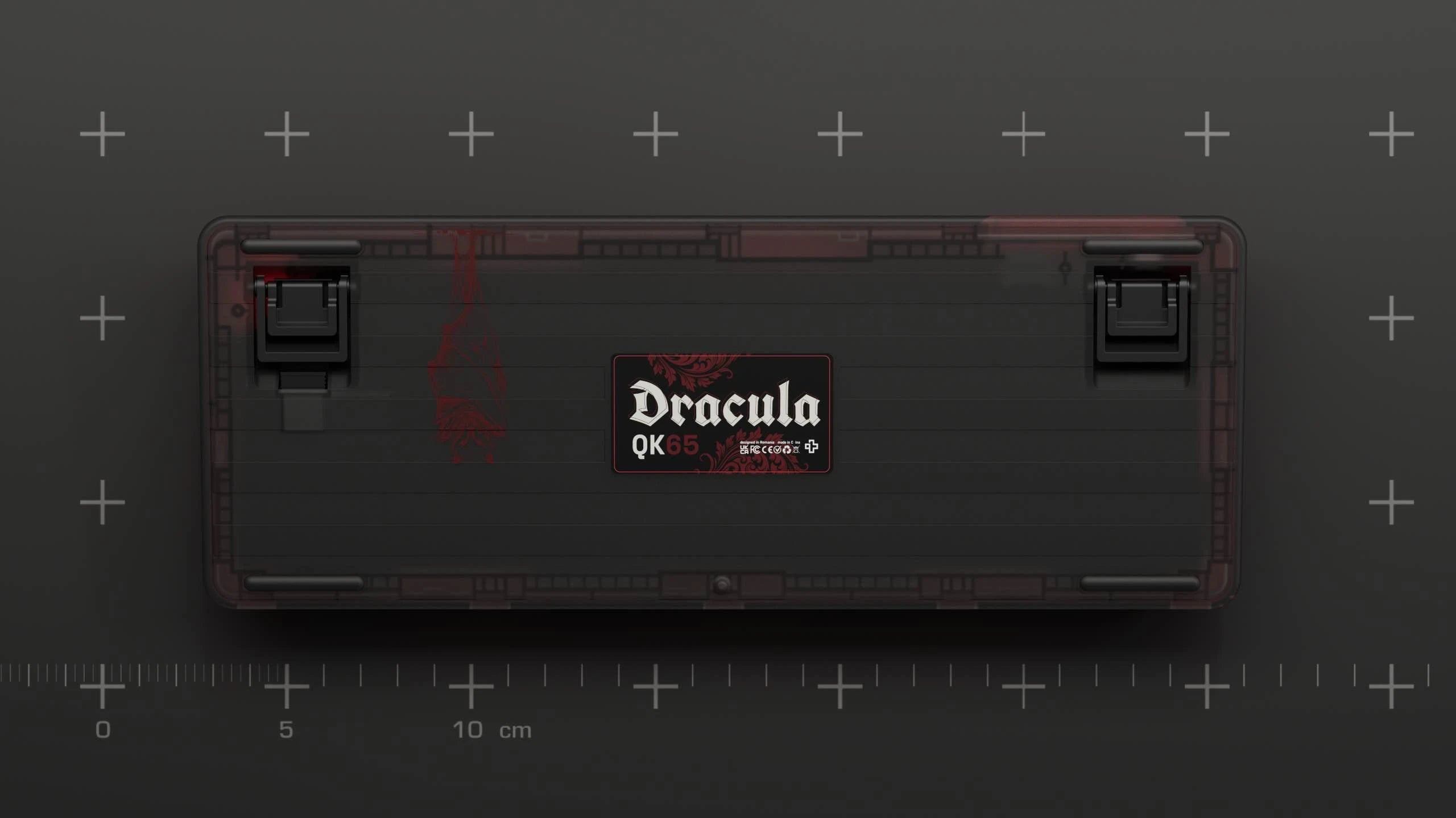 QwertyKey65 Pro Dracula Bluetooth Vezeték nélküli VIA Hotswap RGB Mechanikus Játékbillentyűzet