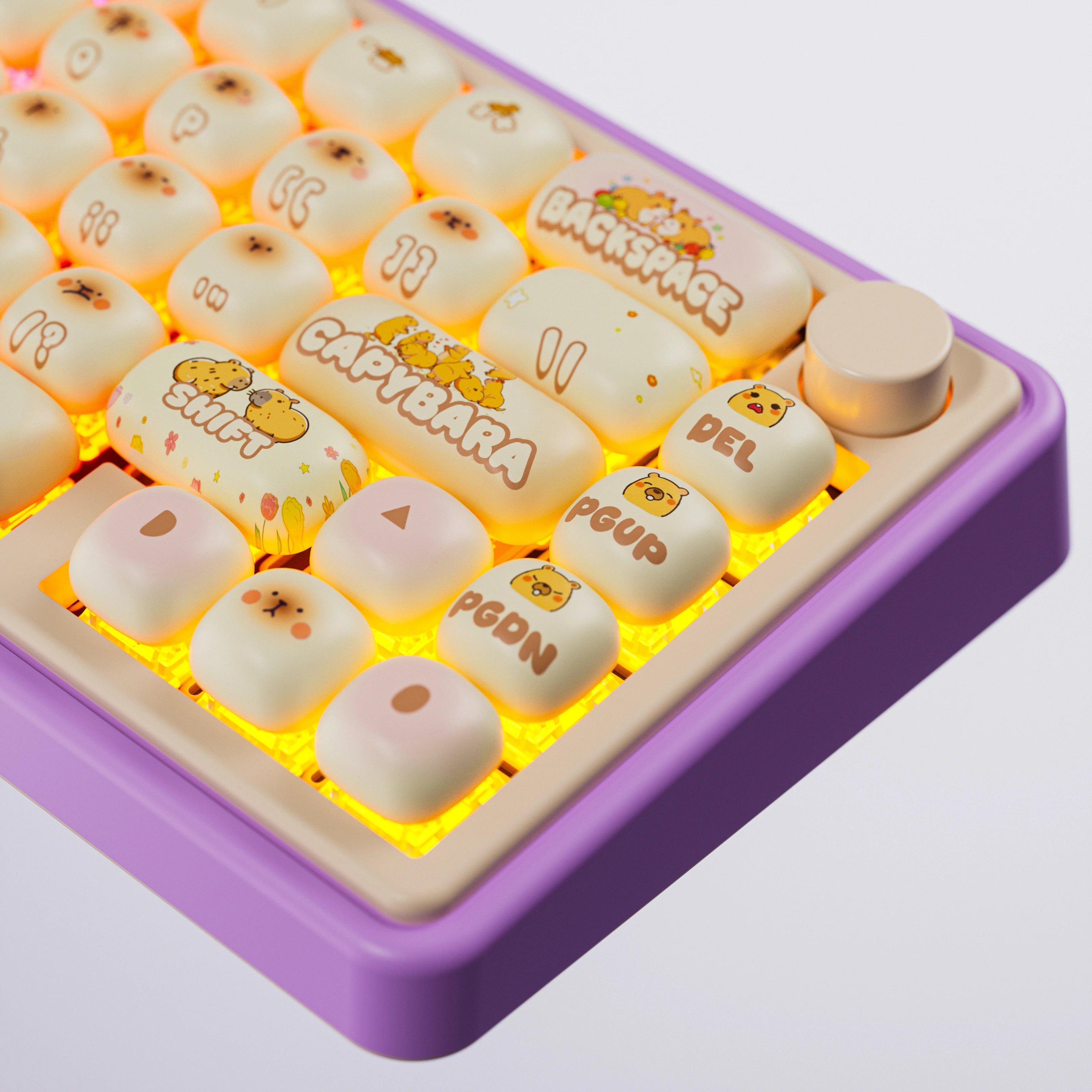 QwertyKey65 Pro Kapibara Bluetooth Vezeték Nélküli VIA Hotswap RGB Mechanikus Játékbillentyűzet