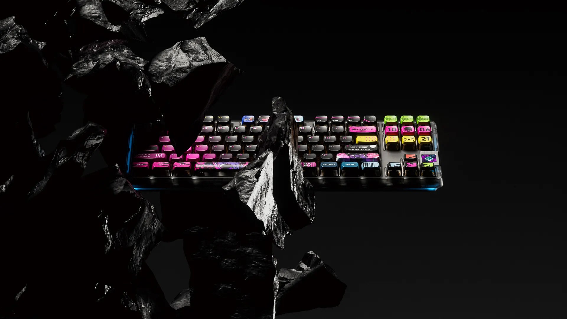 QwertyKey80 Háború Bluetooth Vezeték nélküli Hotswap RGB QMK/VIA Gasket Rögzített Mechanikus Játékbillentyűzet Képernyővel