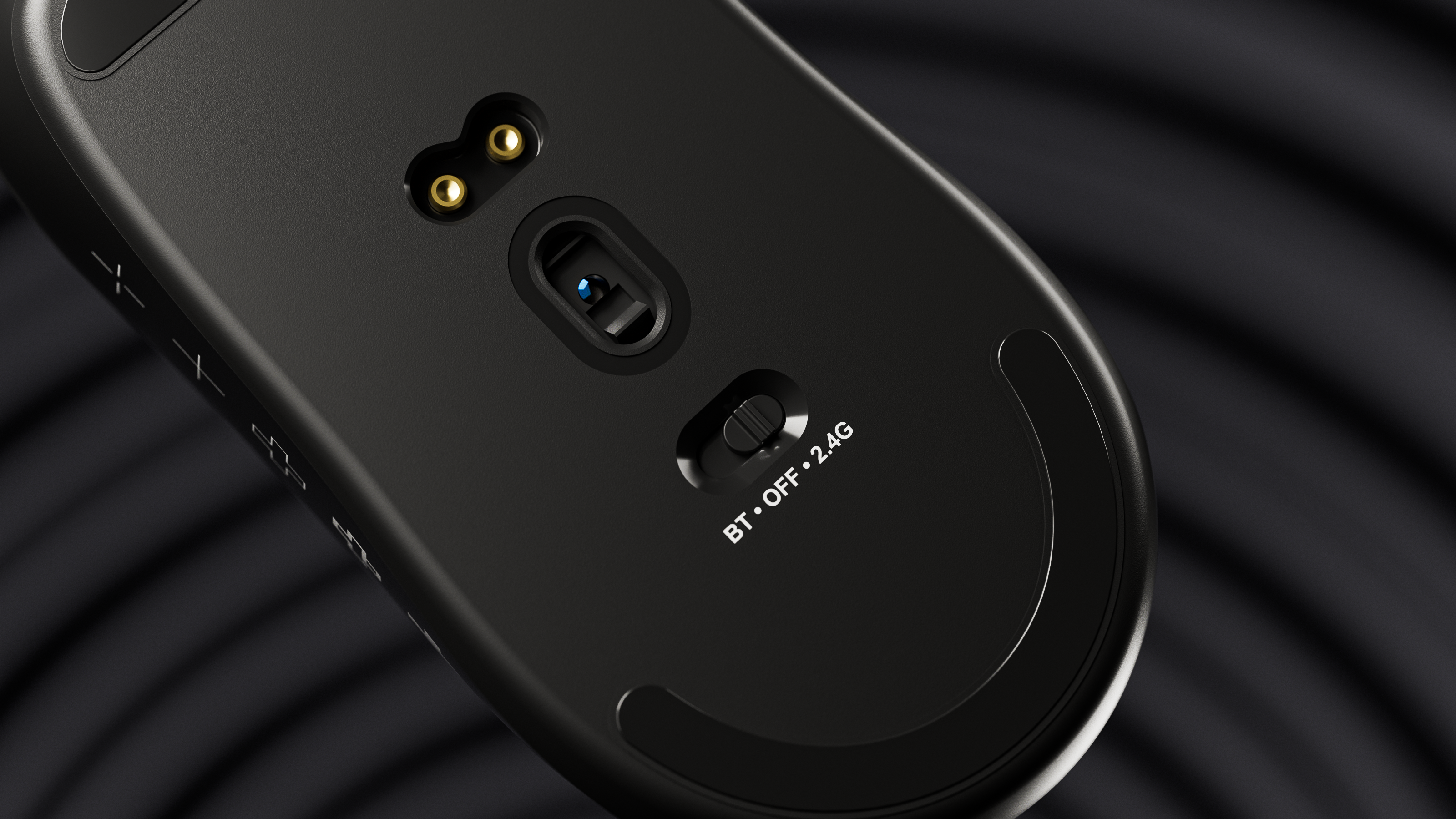 Egér QwertyKey QKM1 Vezeték nélküli Bluetooth Töltő Dokkoló Fekete