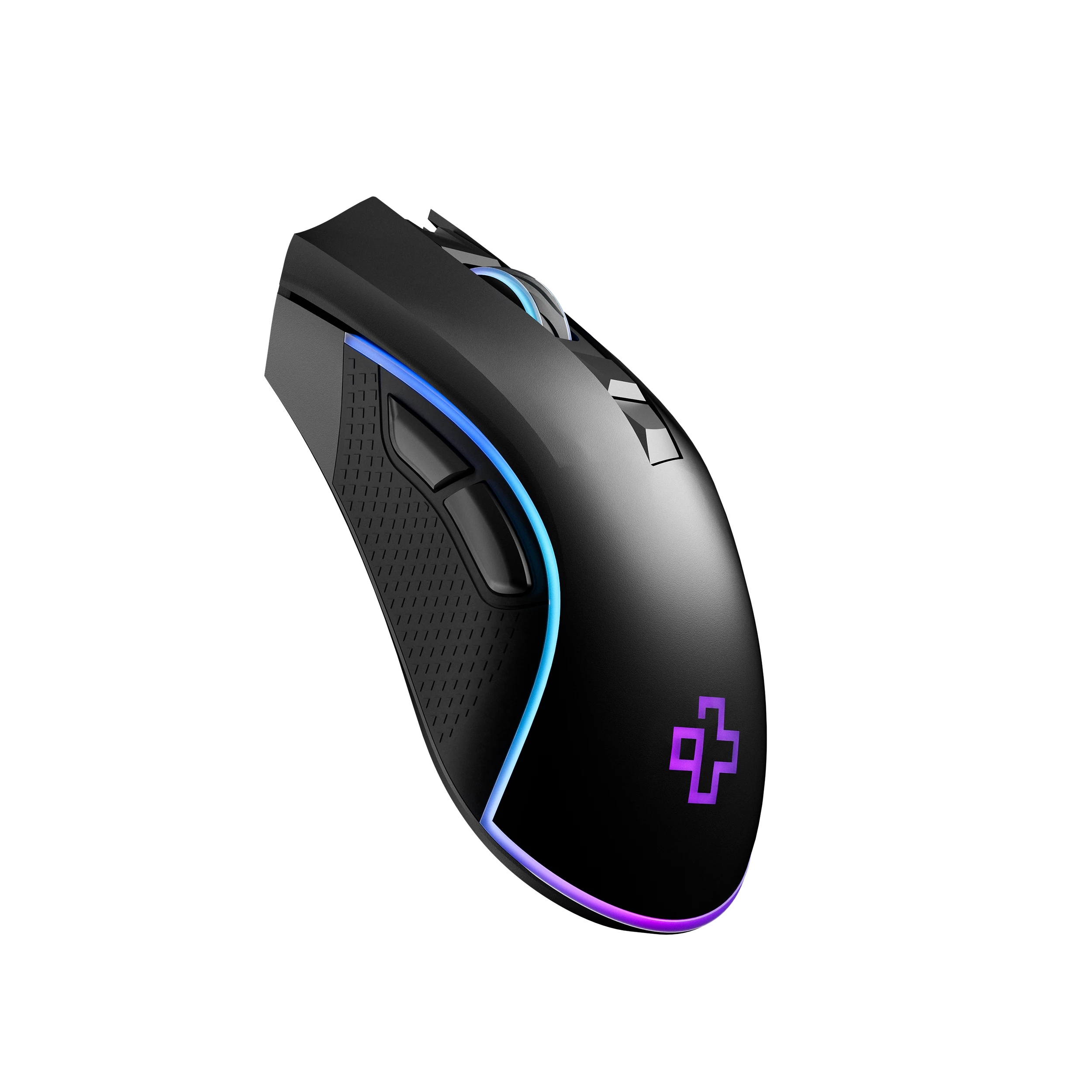 QwertyKey Gaming Egér Forge Fekete, RGB, 12.000 DPI, Szoftver