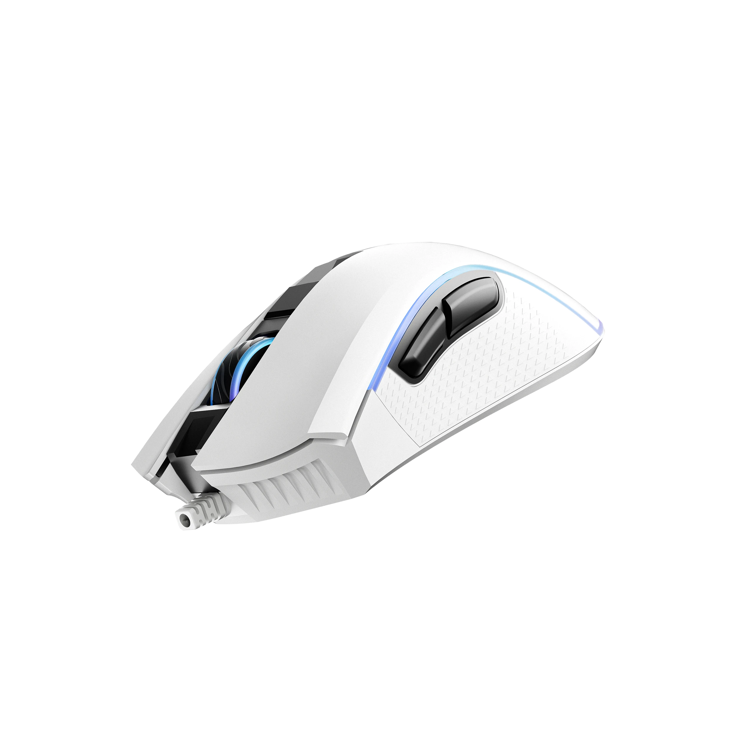 QwertyKey Gaming Egér Forge Alb, RGB, 12.000 DPI, Szoftver