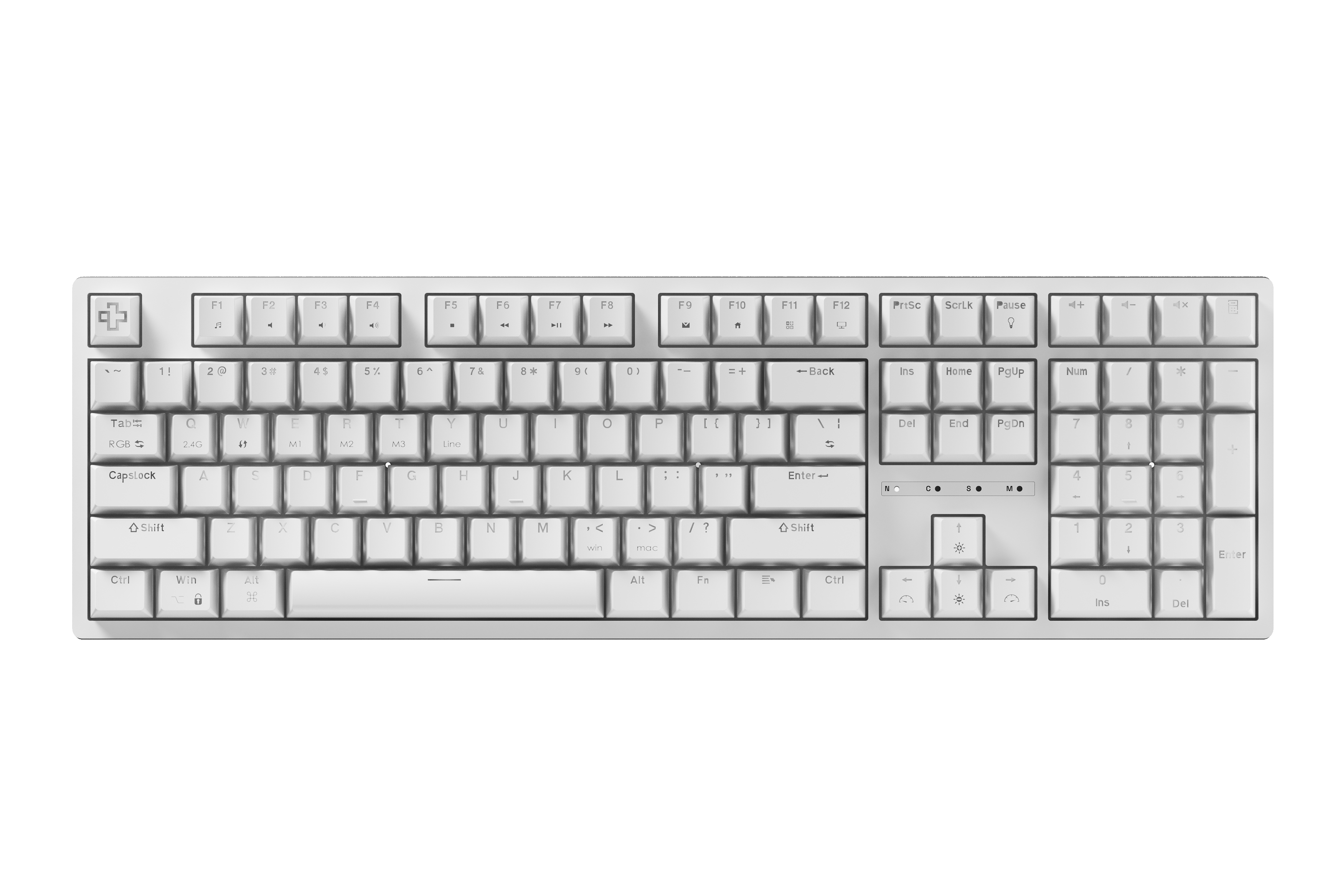 QwertyKey H100 Alba Bluetooth vezeték nélküli hotswap RGB mechanikus játékbillentyűzet