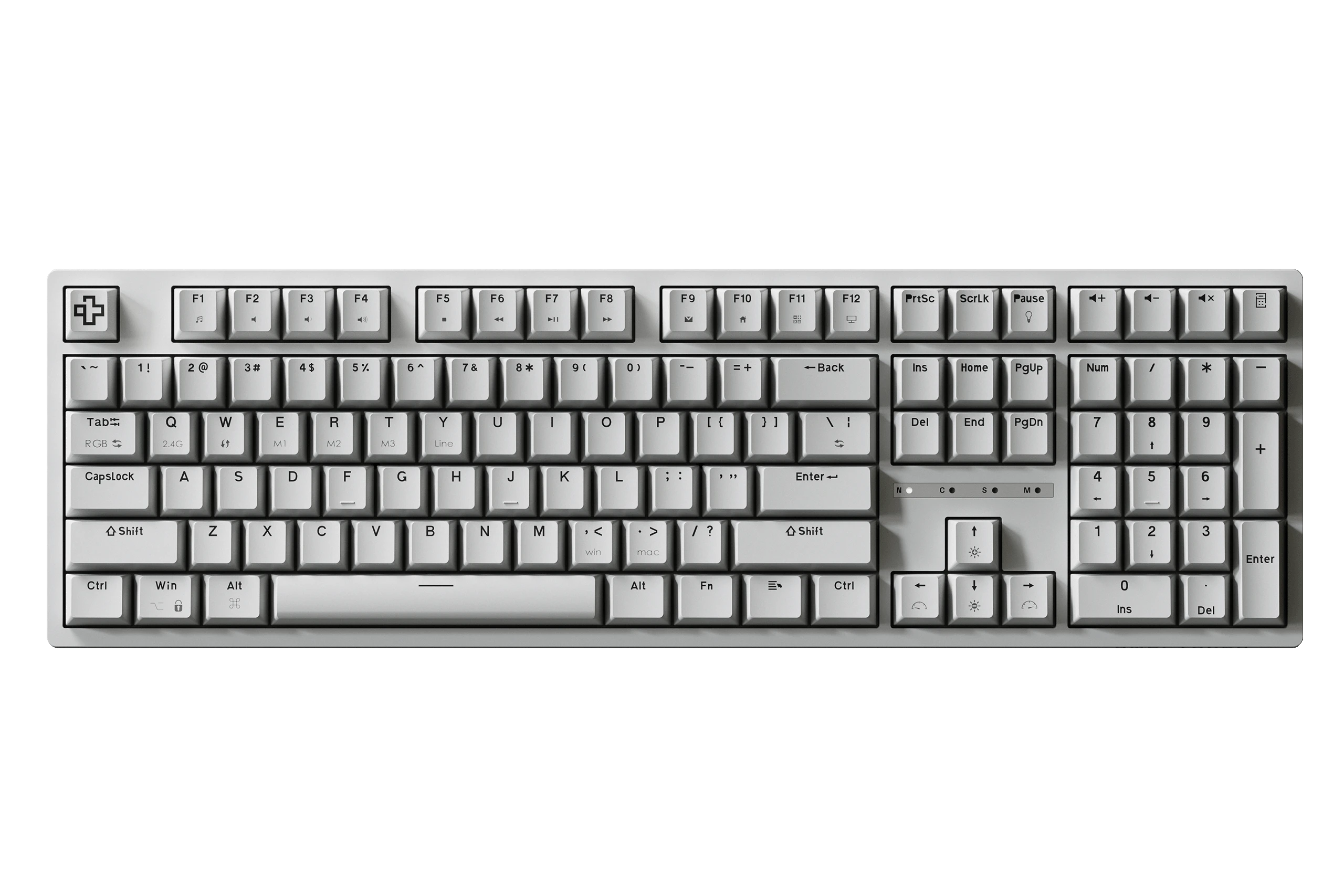 QwertyKey H100 Alba Bluetooth vezeték nélküli hotswap RGB mechanikus játékbillentyűzet