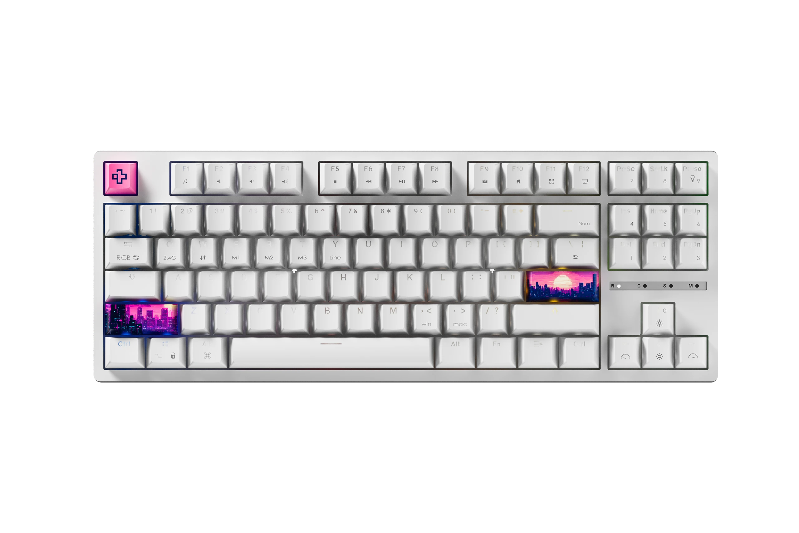 QwertyKey H87 Alba Bluetooth Vezeték nélküli Hotswap RGB Mechanikus Gaming Billentyűzet