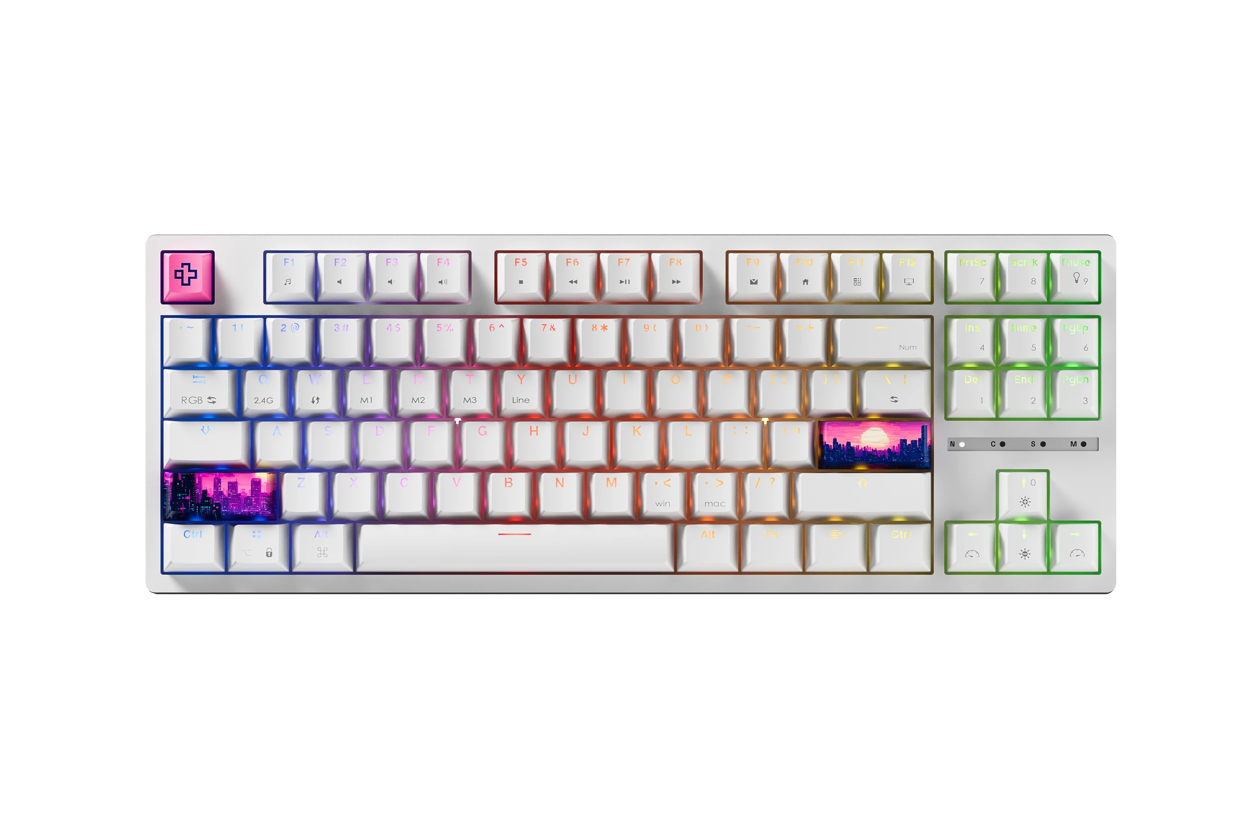 QwertyKey H87 Alba Bluetooth Vezeték nélküli Hotswap RGB Mechanikus Gaming Billentyűzet