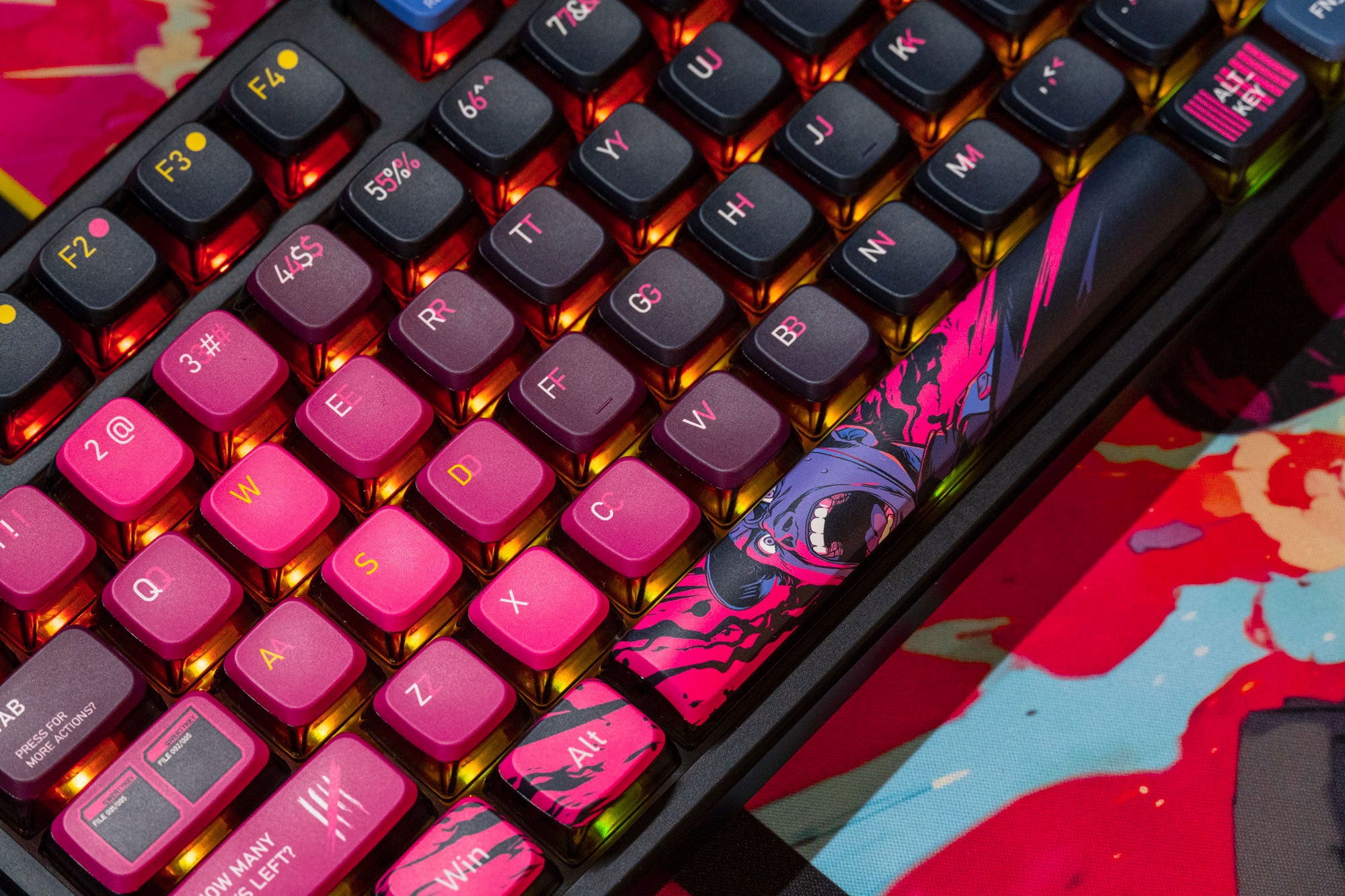 QwertyKey80 Háború Bluetooth Vezeték nélküli Hotswap RGB QMK/VIA Gasket Rögzített Mechanikus Játékbillentyűzet Képernyővel