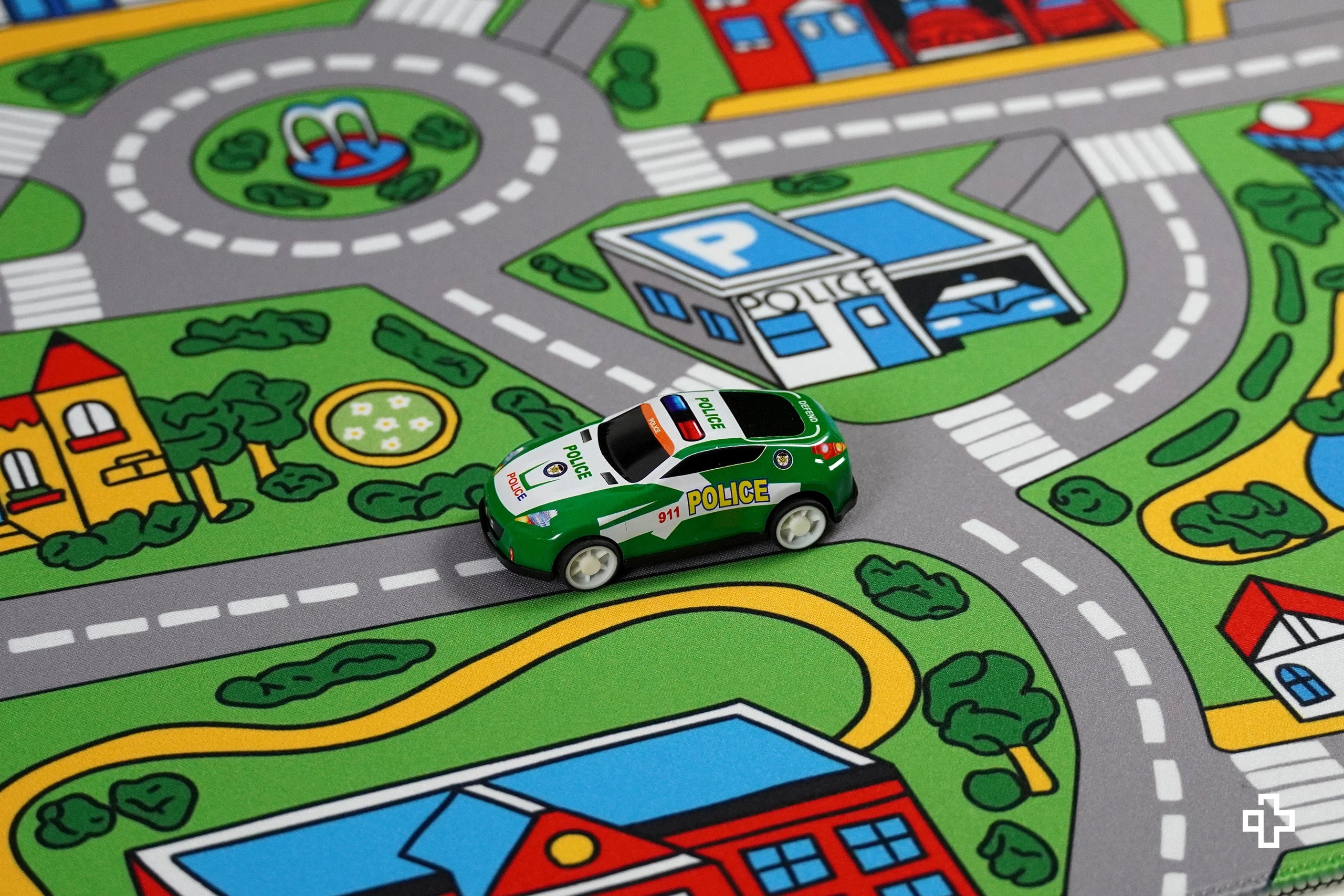 Deskmat Egérpad QwertyKey Nosztalgia Forgalmas Város 4mm szegélyezett szélek