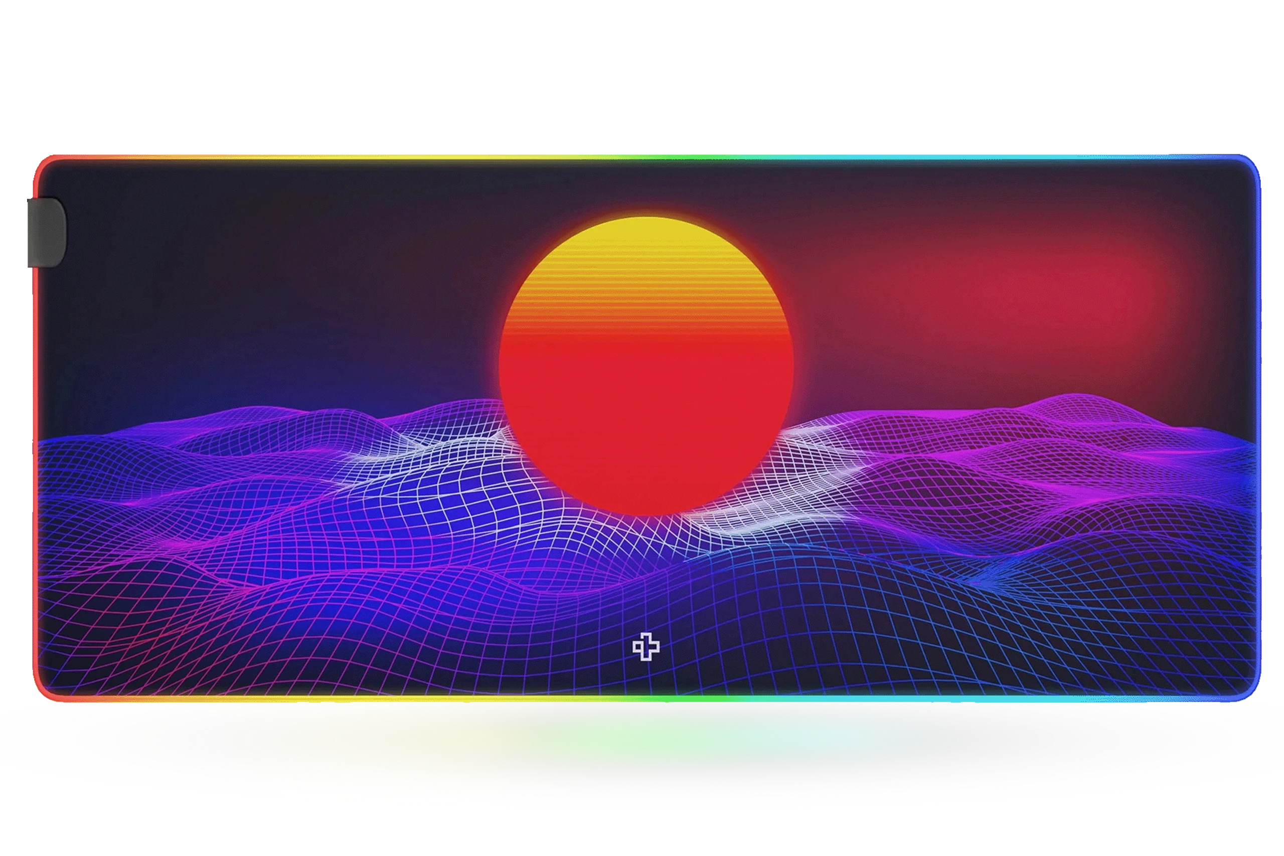 Deskmat Egérpad QwertyKey RGB CyberWave Szoftver 4mm varrott szélek